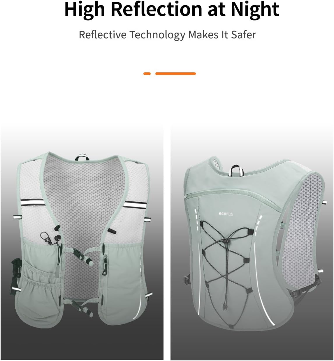 Thumbnail 5 de ECOHUB Running Vest with 2L Water Bladder – Lightweight, 6-Pocket Hydration Backpack for Running and Outdoors