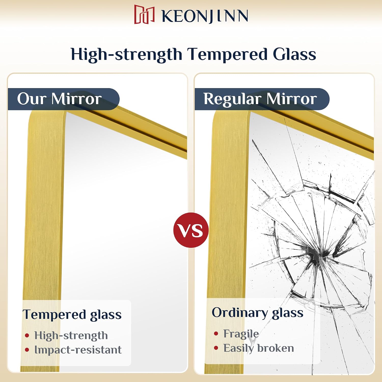 Thumbnail 4 de Keonjinn Gold 20x30 Inch Bathroom Mirror
