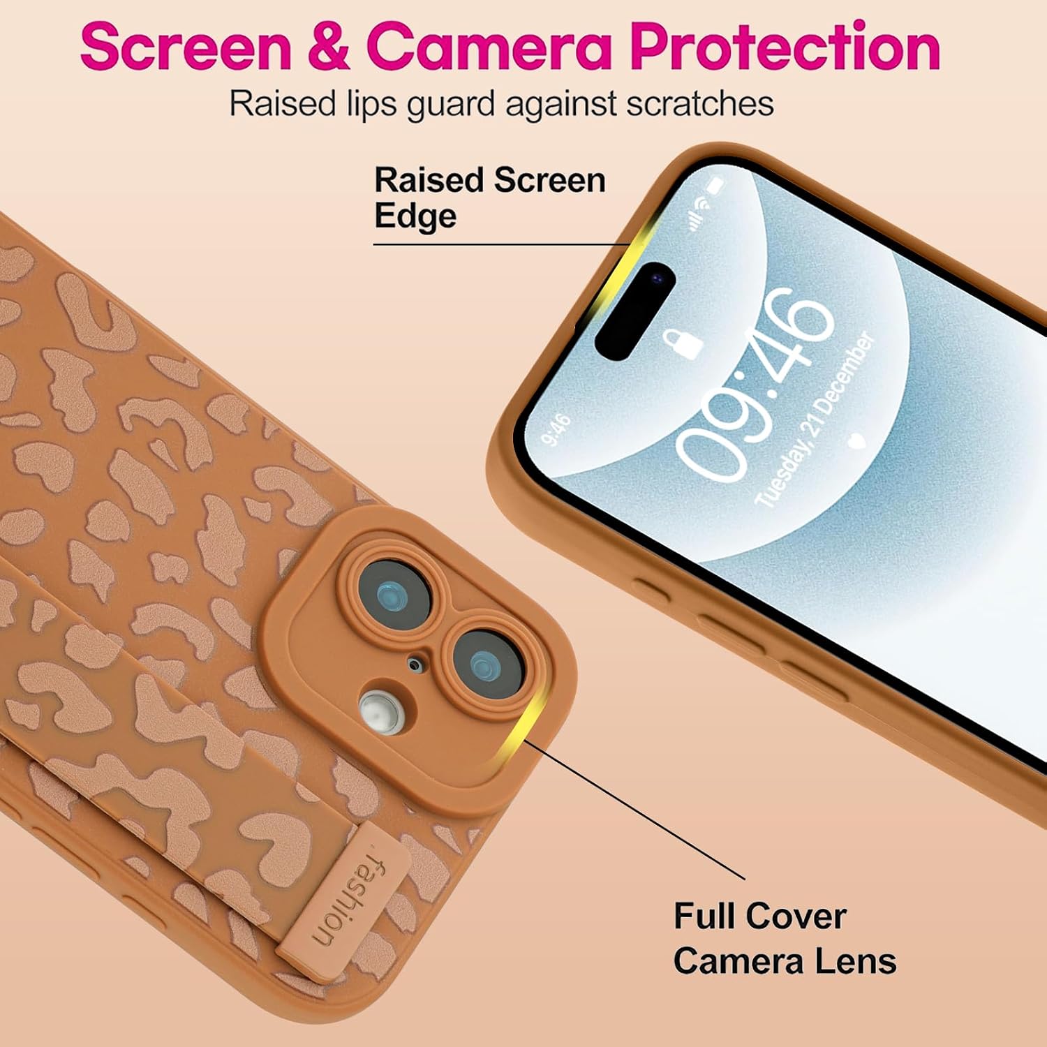 Detalle de OOK 64TSY-coffeeleopard-wristi16plus iPhone 16 Plus Case, Brown Leopard