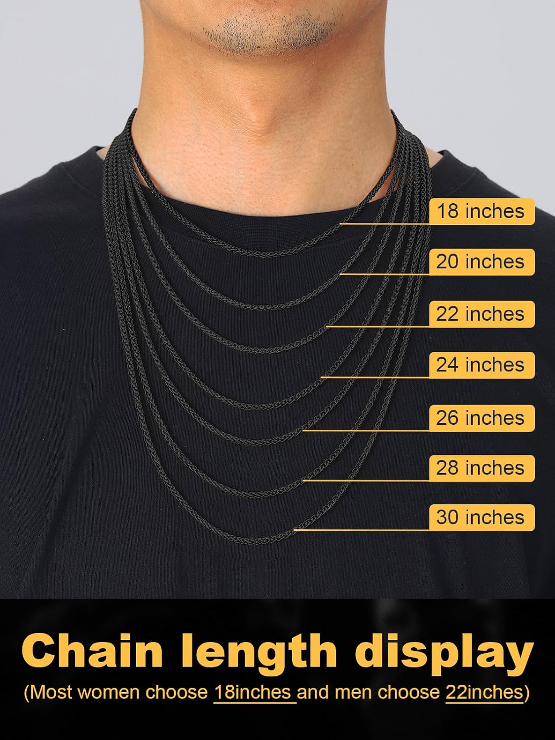 Detalle de Chaîne homme en acier inoxydable, 3 mm