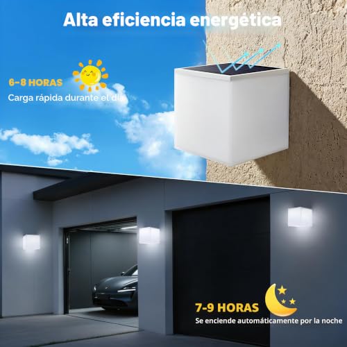 Thumbnail 6 de Joomer Luces Solares LED Exterior Jardín (2 Piezas) – Aplique de Pared con 3 Modos y IP34 para Exterior