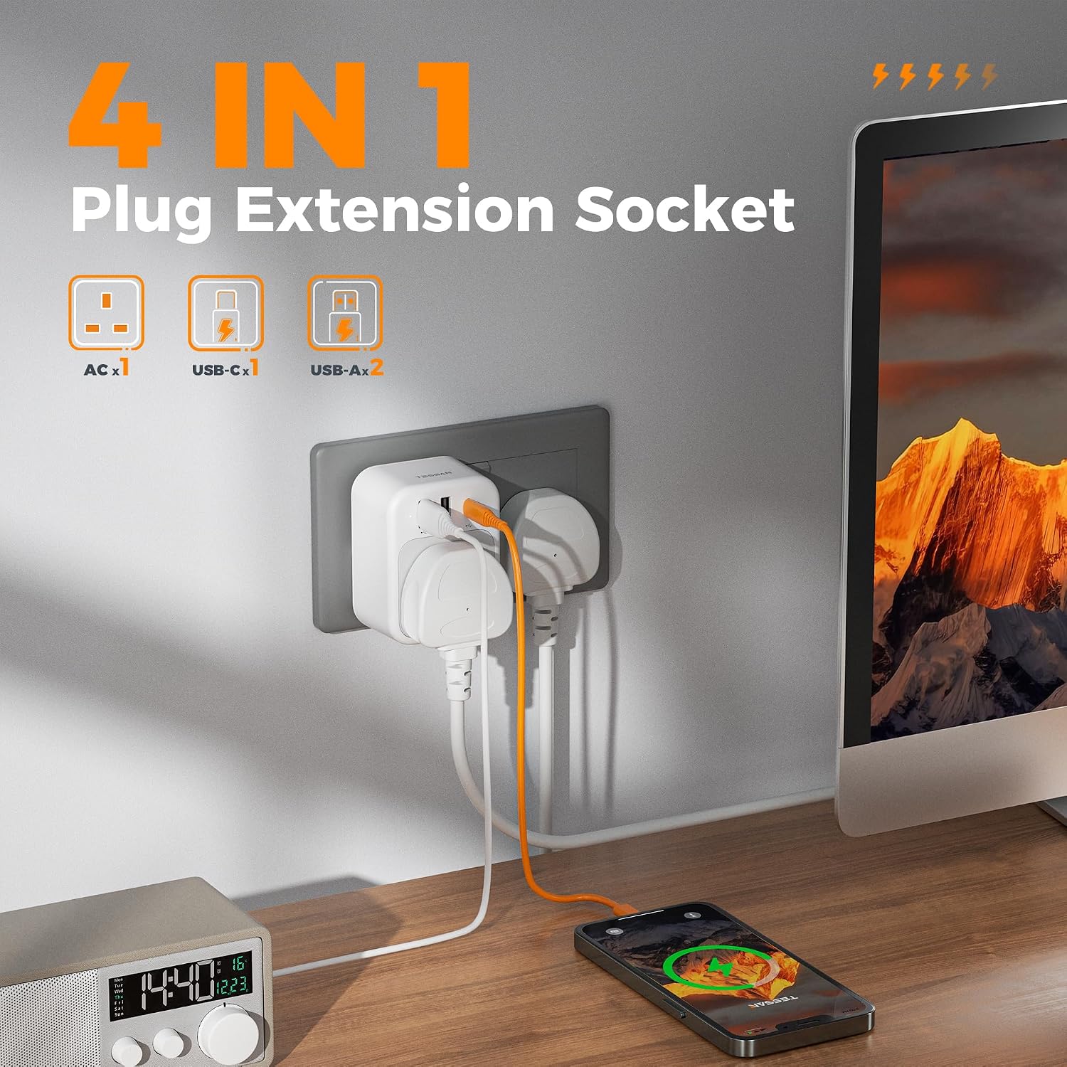 Detalle de TESSAN USB C plug adapter, 15W