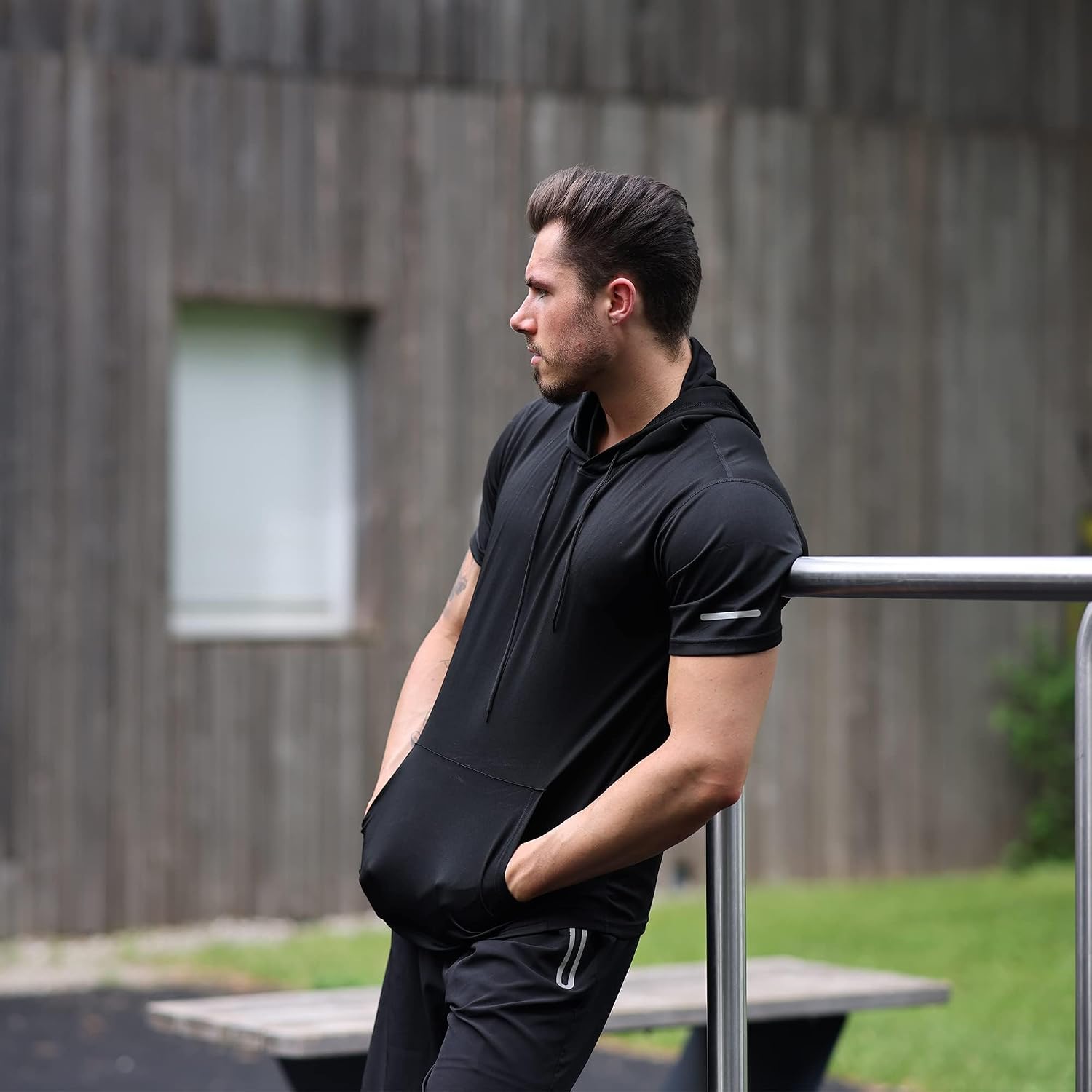Detalle 2 de HUAKANG 3 pièces t-shirt sport homme