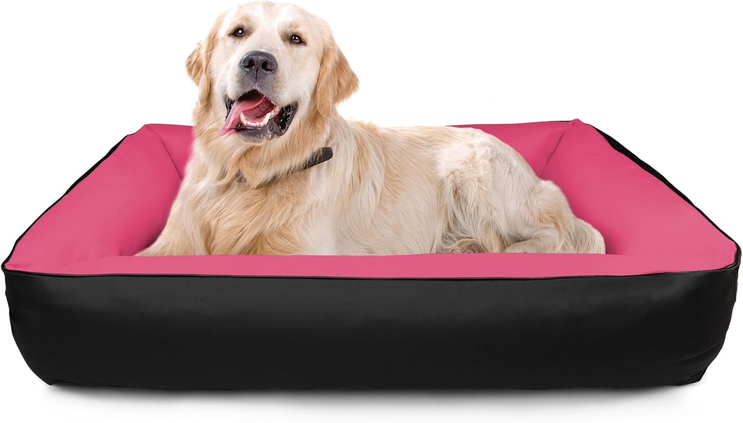 Thumbnail 3 de BedDog 2in1 Hundebett MAX Quattro (Cordura, waschbarer Bezug) – XXL Candy pink-schwarz