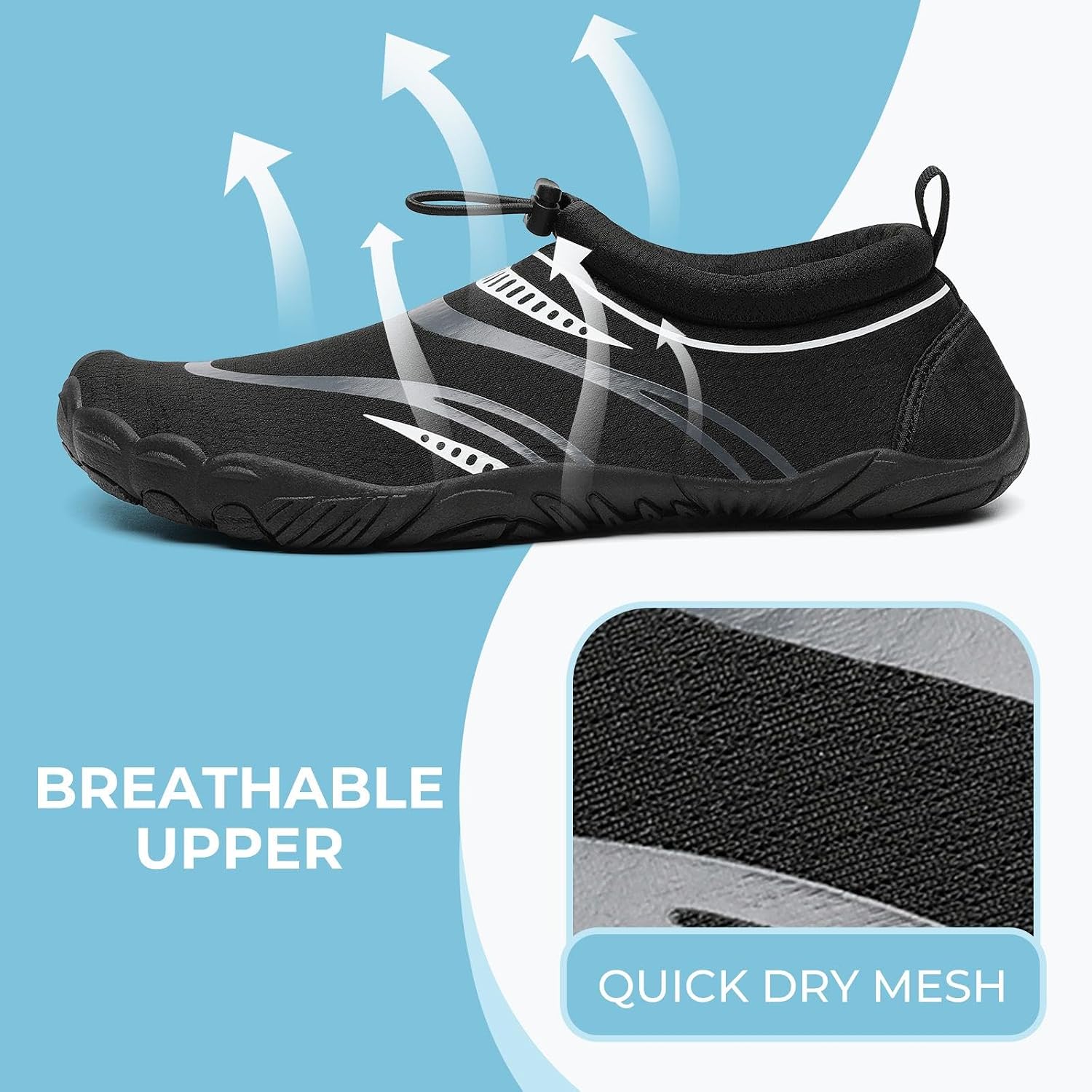 Detalle de Mishansha Unisex Sport Acquatici Scarpe: leggerezza, protezione e praticità per spiaggia, surf e immersioni