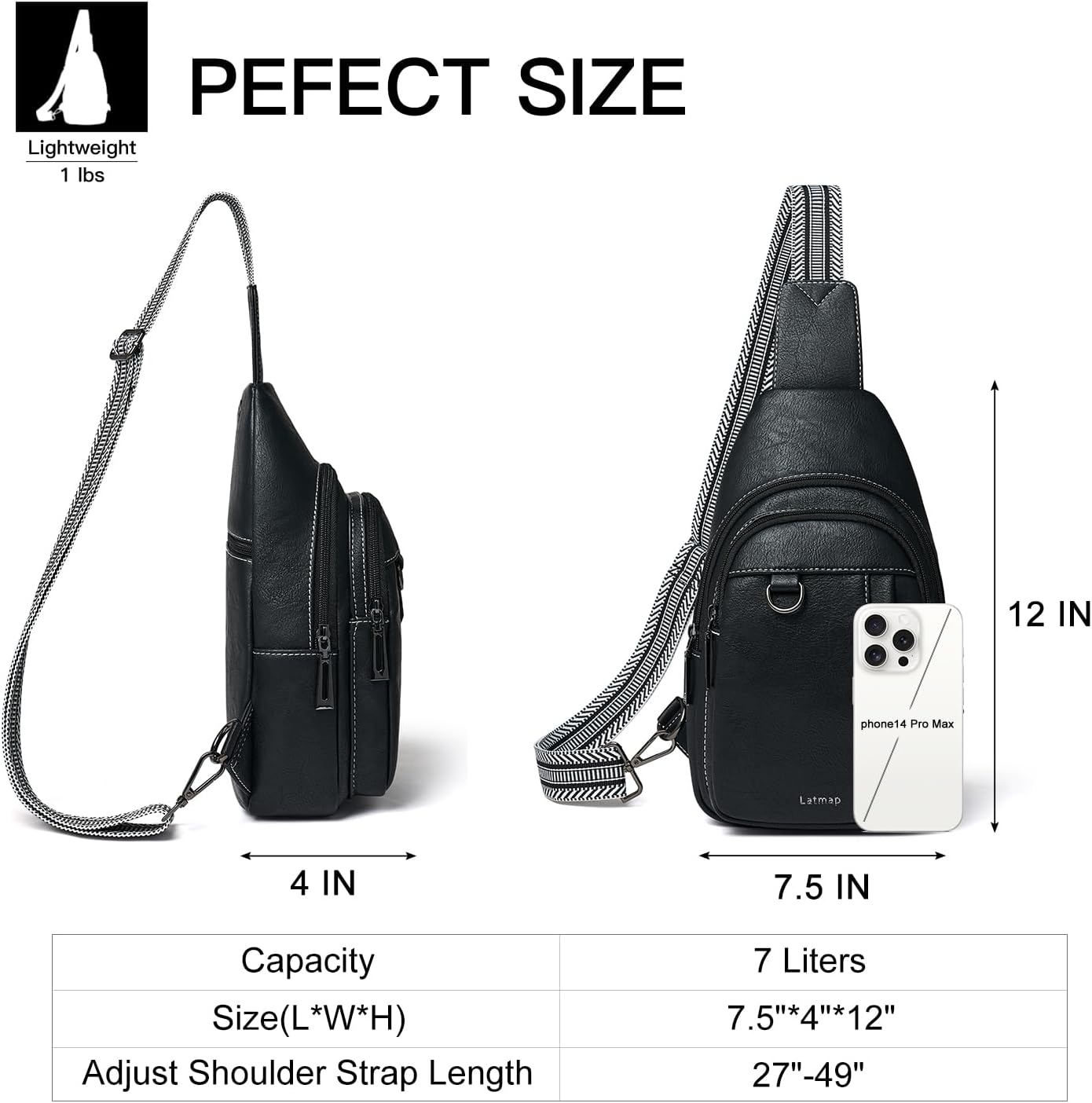Thumbnail 3 de LATMAP Sling Bag Women 7L: Versatile Crossbody for Daily Use