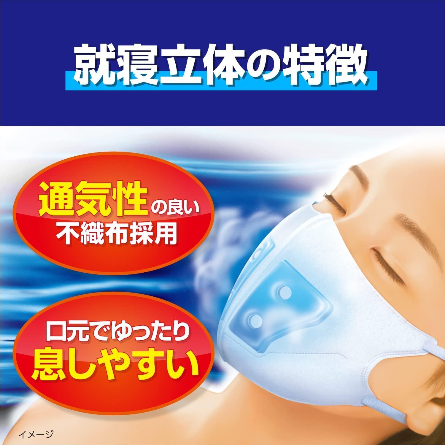 Detalle 2 de のどぬ~るぬれマスク 就寝立体タイプ 無香料|フィルターポケット・個別包装