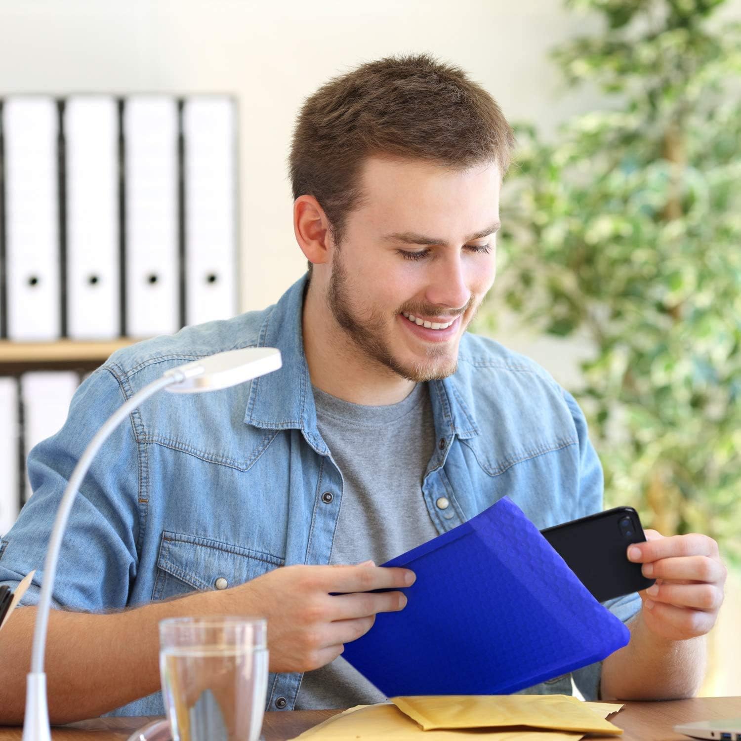 Thumbnail 6 de Switory 50pcs Poly Bubble Mailers A5 Padded Envelopes – Blue, 15.3cm x 22.9cm