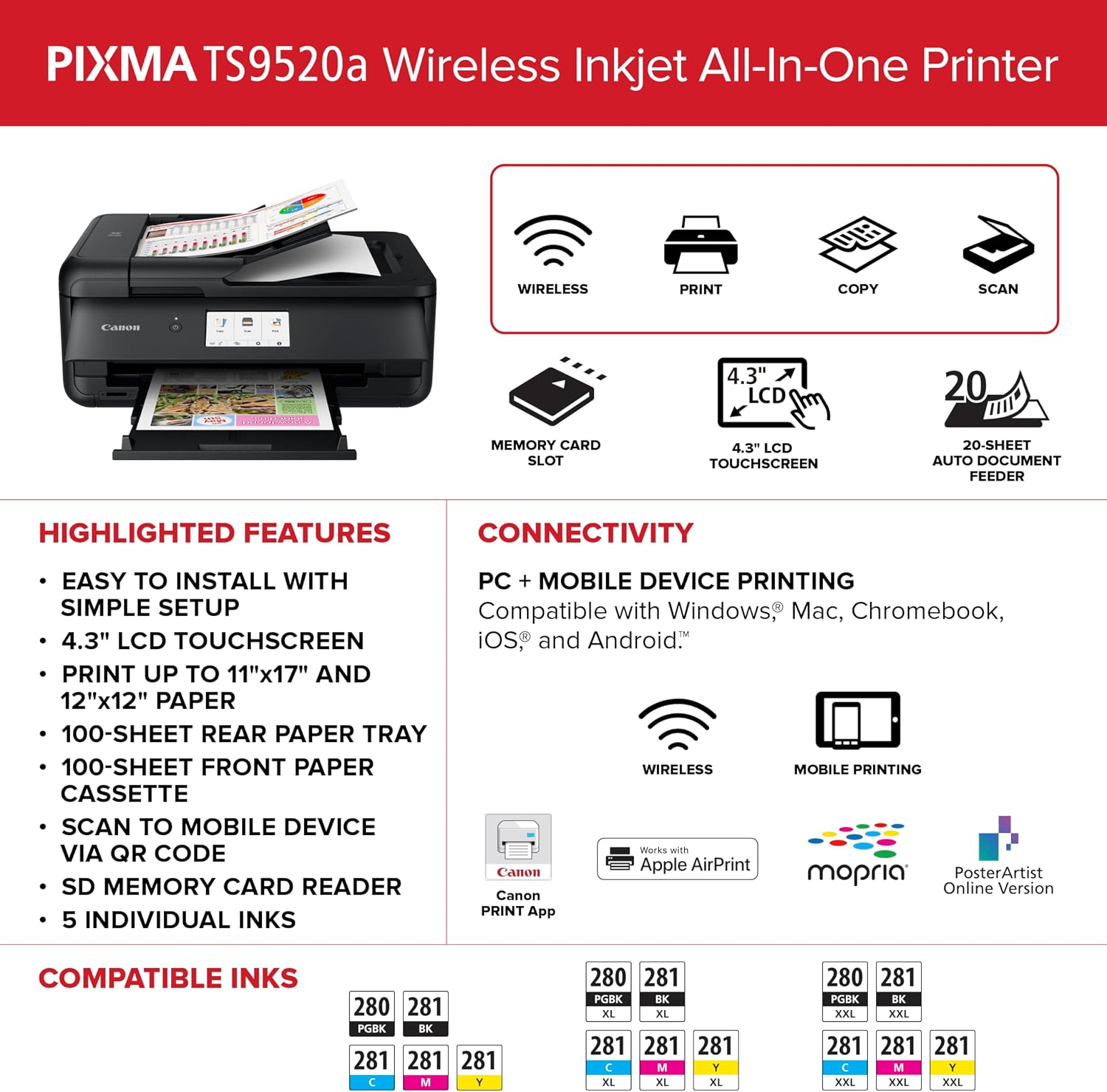 Thumbnail 6 de Canon All-in-One Inkjet Printer TS9520a