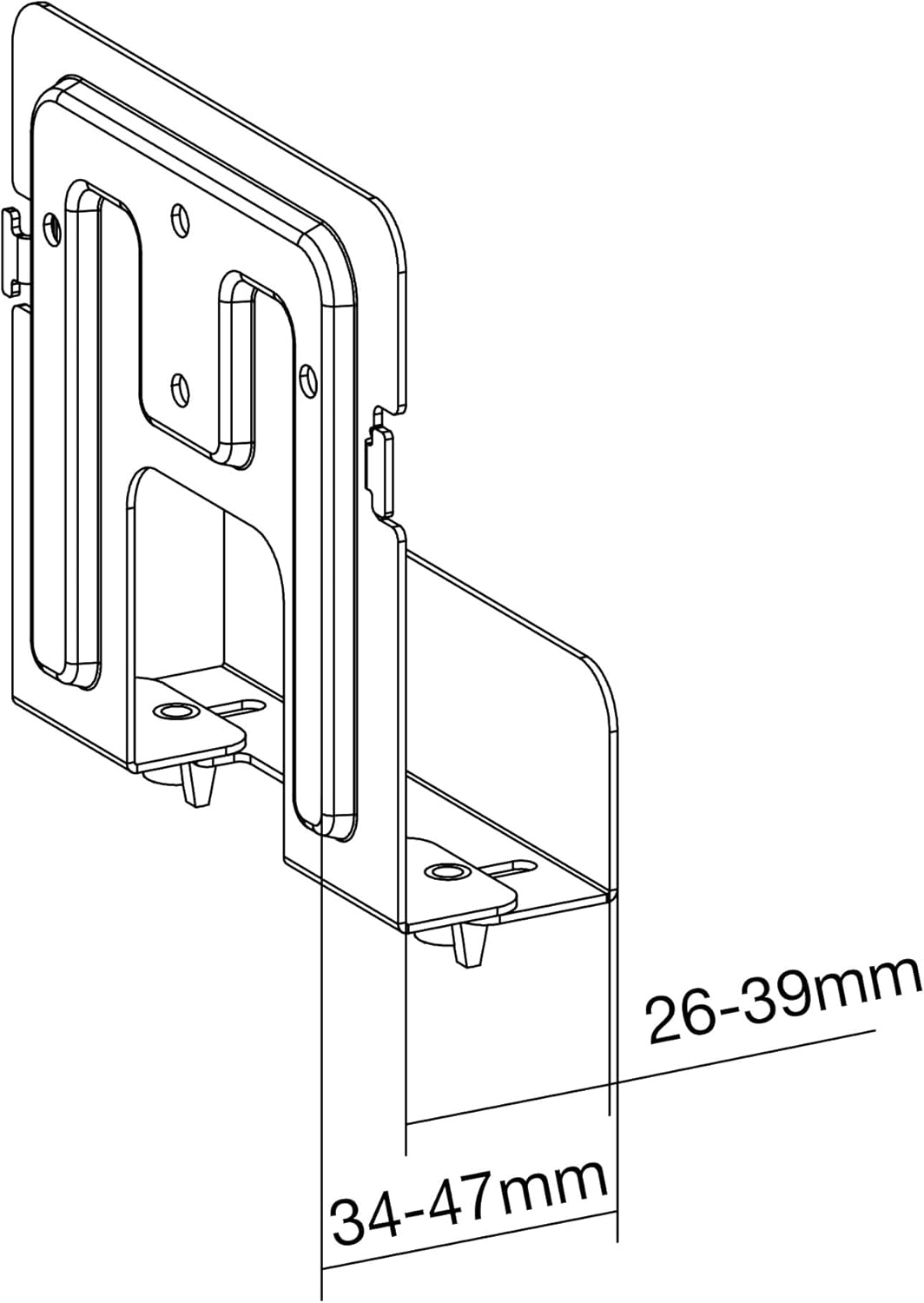 Thumbnail 6 de InLine Halterung für Mediageräte/Streaming-Boxen, 26–39 mm (InLine®)