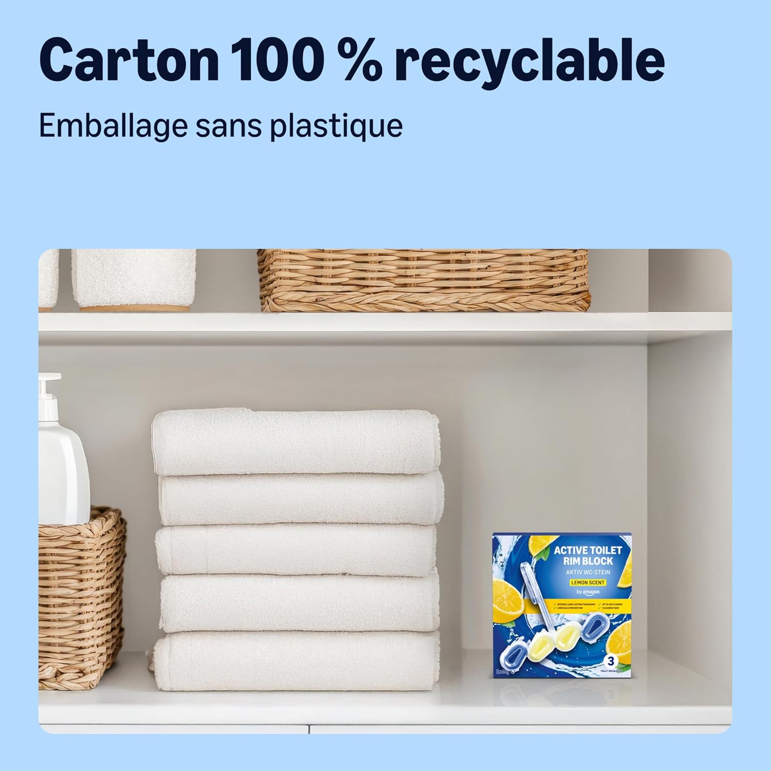 Thumbnail 3 de Bloc de bordure de WC Jaune citron – 1 paquet via Amazon FR