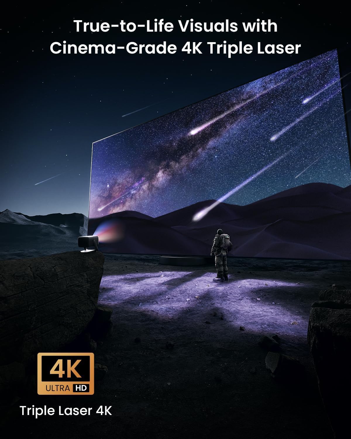 Detalle de JMGO N1S Ultimate 4K Triple Laser Projector: A serious home cinema with Google TV