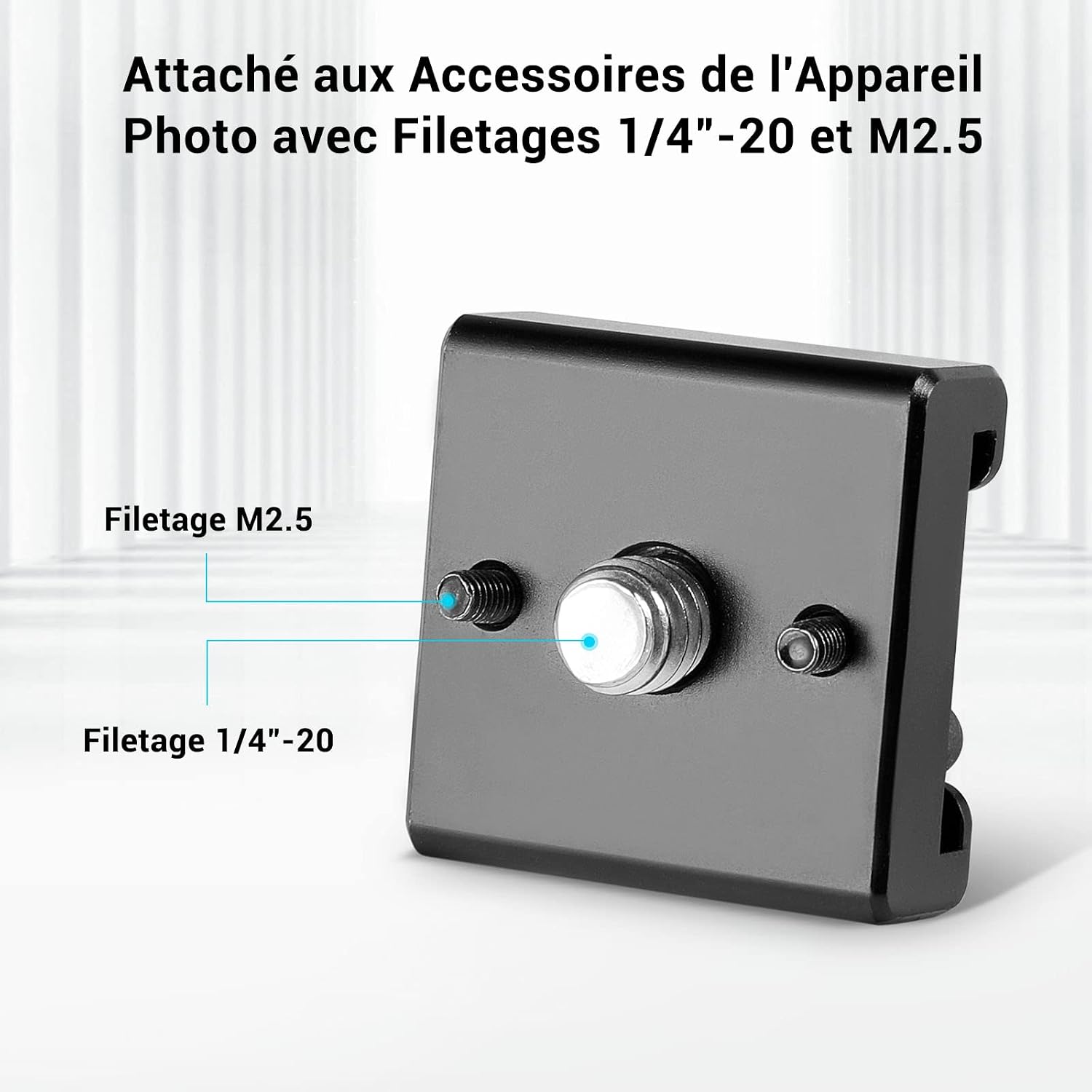 Detalle de SMALLRIG Cold Shoe Mount (2 pack) 2060 – adaptateur de griffe froide pour accessoires photo/vidéo