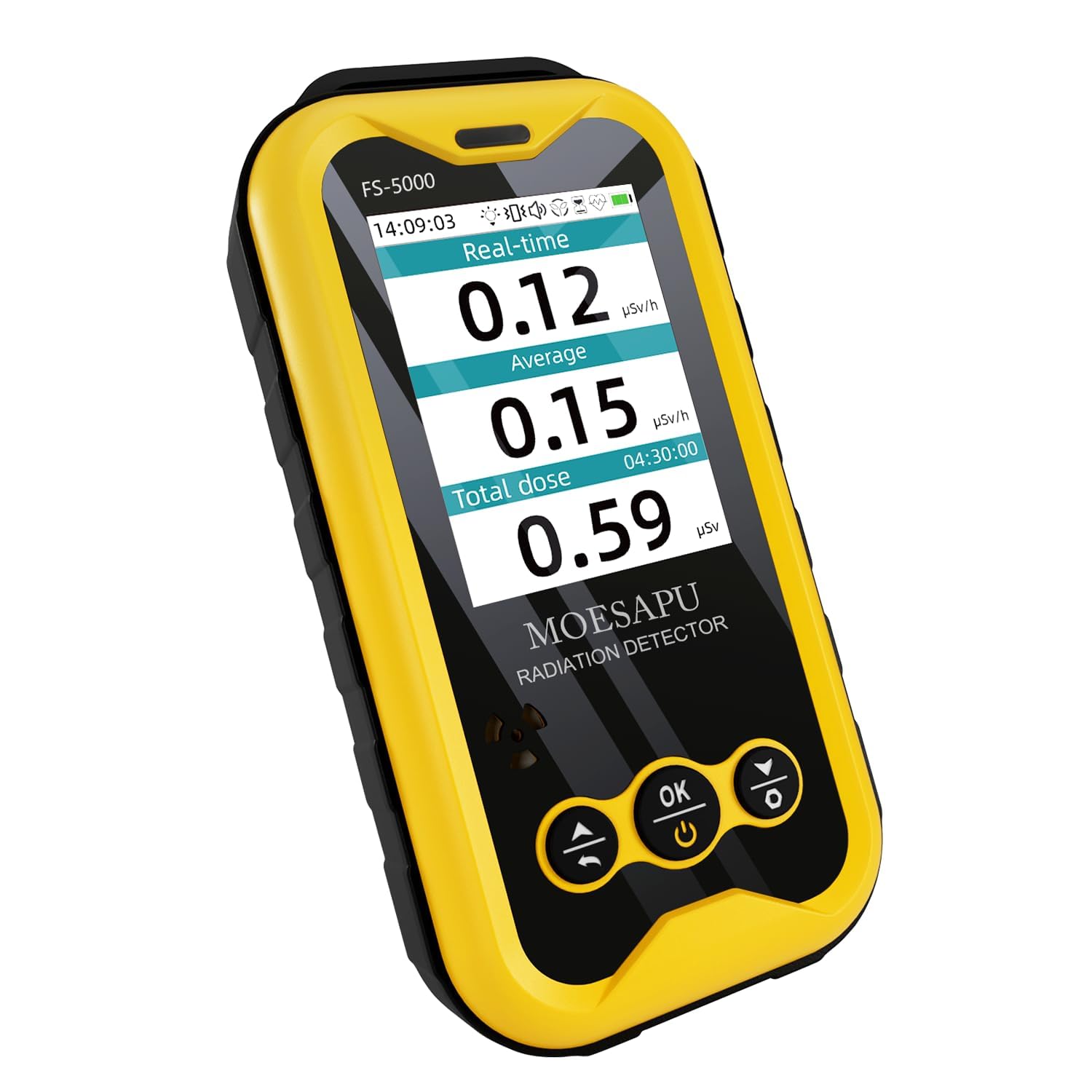 Detalle de MOESAPU FS5000-2 Geiger Counter with Colour TFT Screen and Beta, Gamma & X-ray Detection