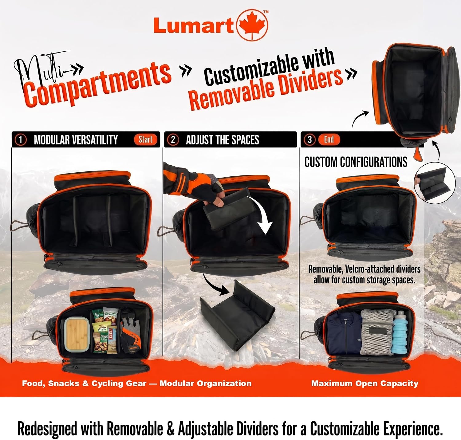 Detalle de LUMART bike rack bag 15 L