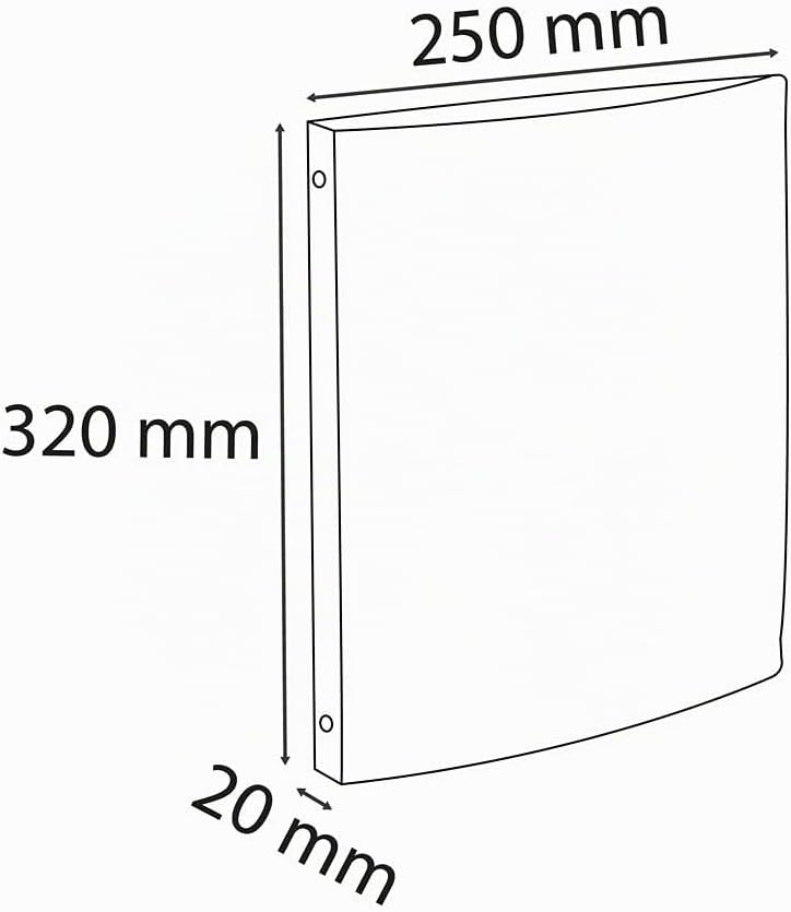 Detalle de Exacompta 51299E – 20er Pack Premium Kunststoff-Ringbuch OPak 4-O-Ring, DIN A4, 15 mm Füllhöhe, farbig sortiert