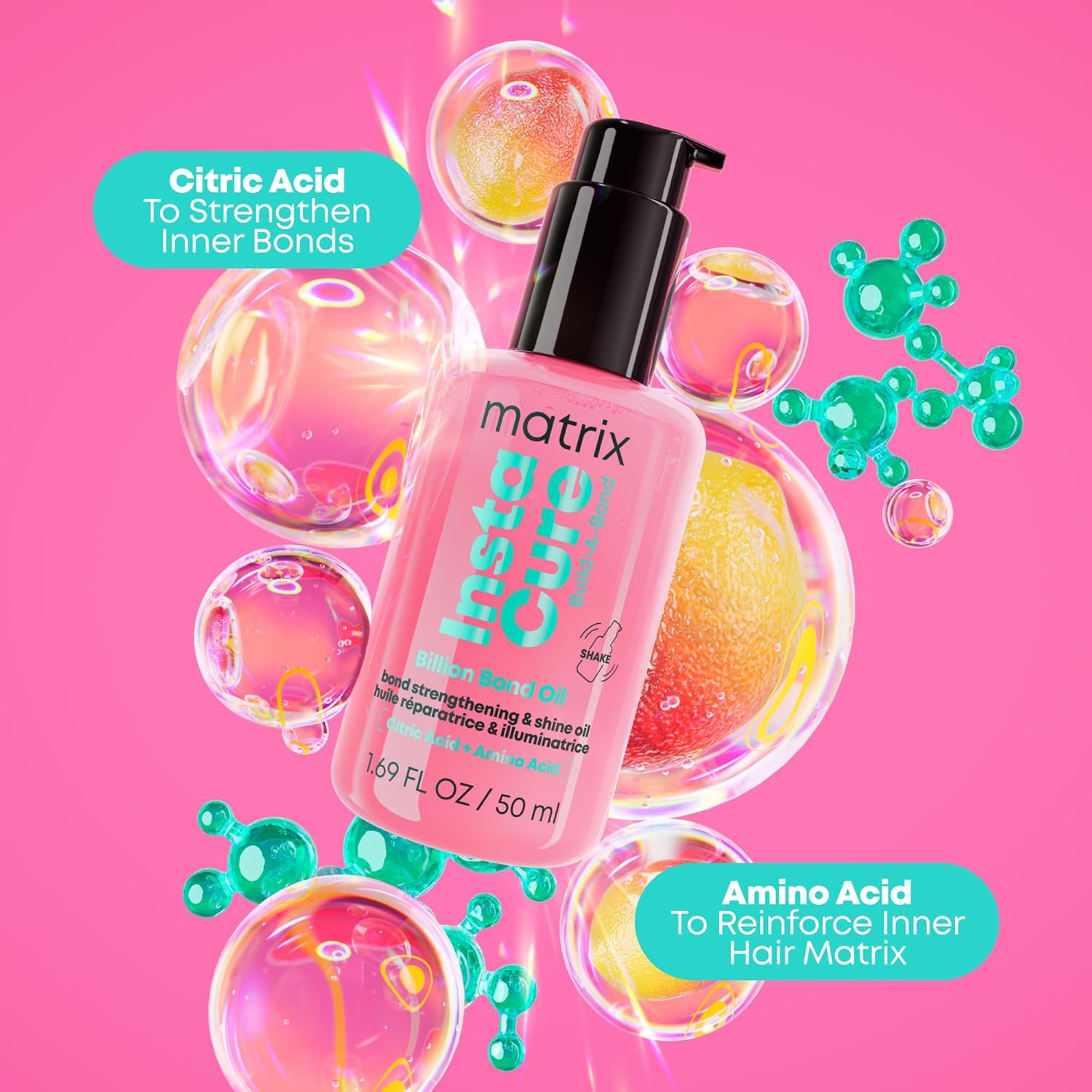 Thumbnail 3 de MATRIX Repairing Hair Treatment Oil with Citric Acid & Squalane (50ml) – InstaCure Build-A-Bond Billion Bond Oil