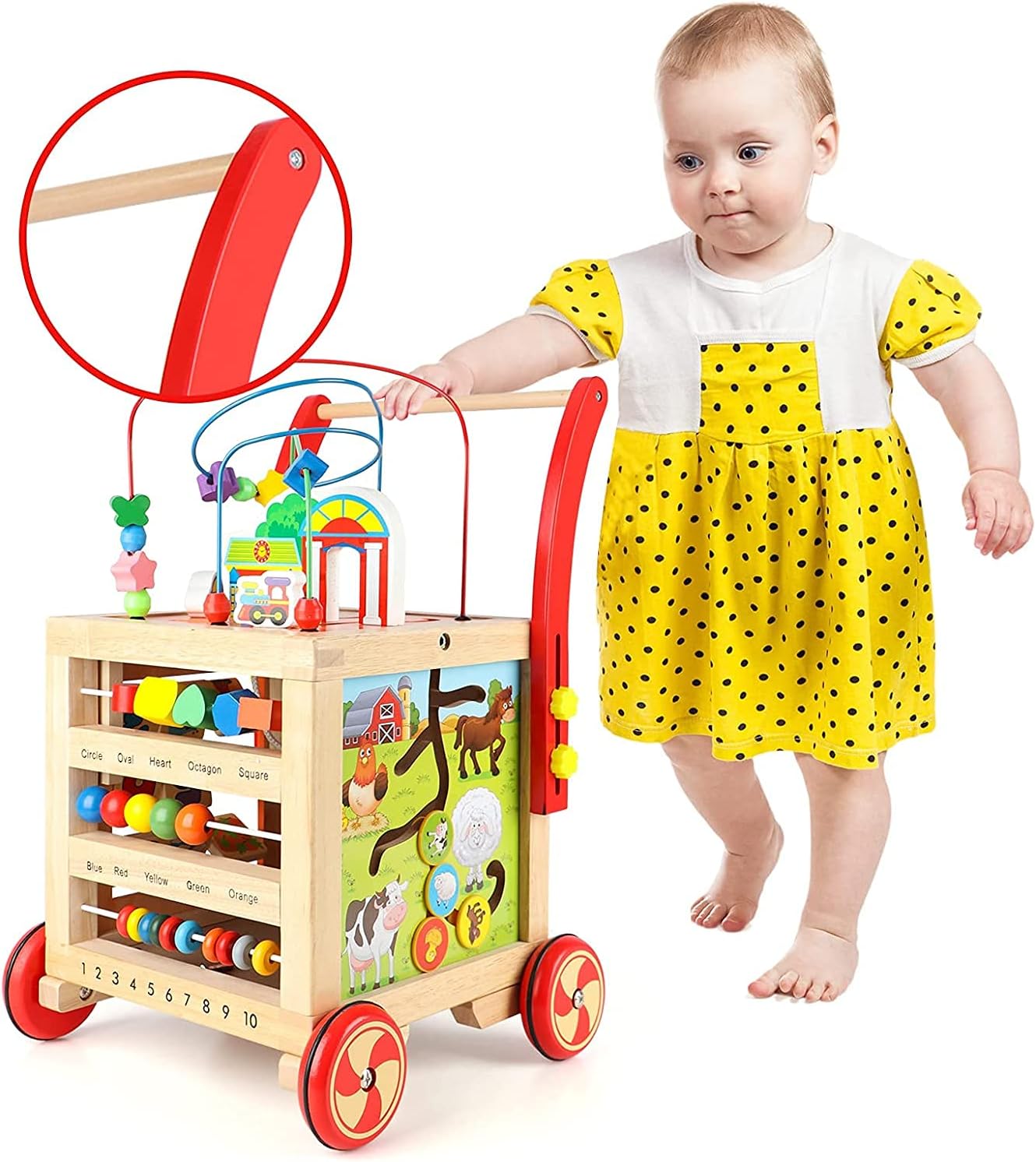 Detalle de Wondertoys wooden activity cube