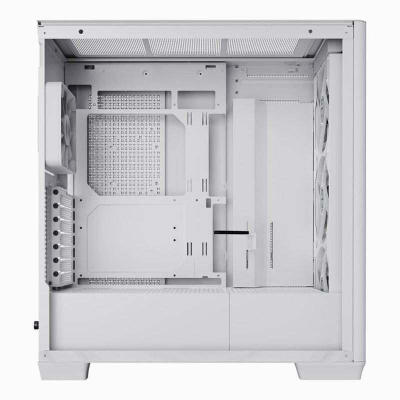 Detalle de APNX C1 RGB Midi Tower de cristal templado con USB-C en blanco