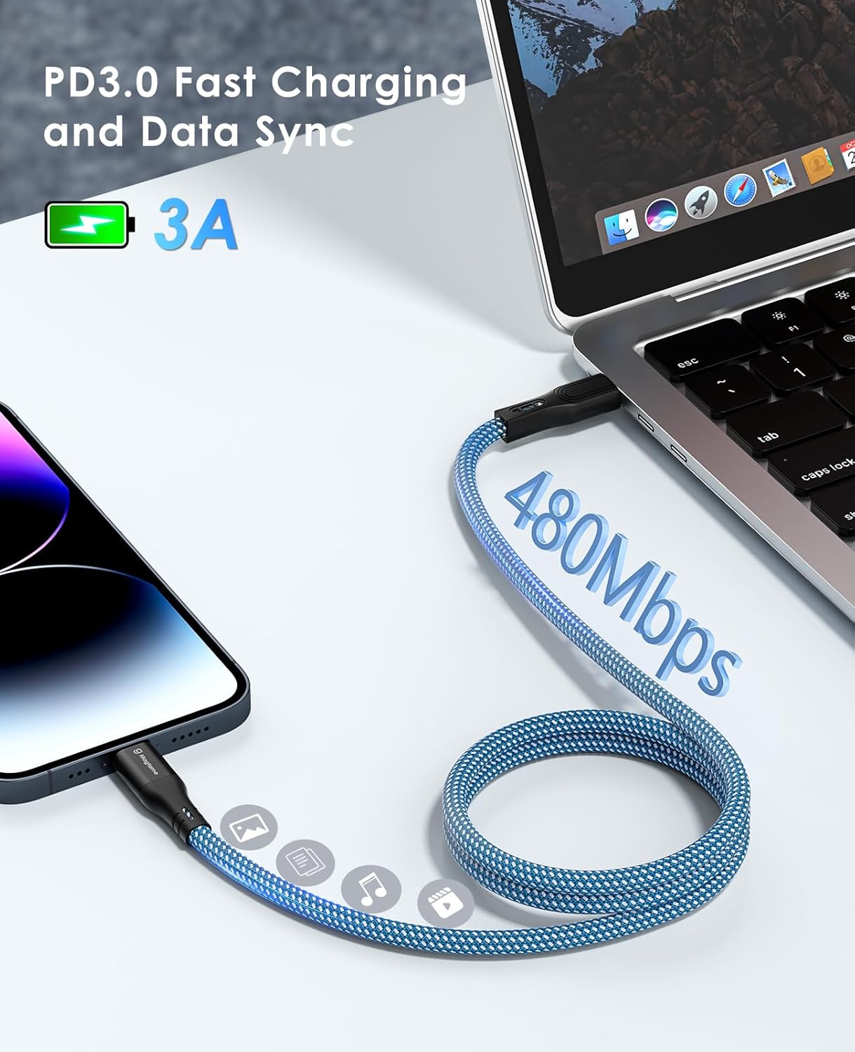 Thumbnail 2 de Magtame Cable Magnético USB C a Lightning, Carga Rápida ⚡