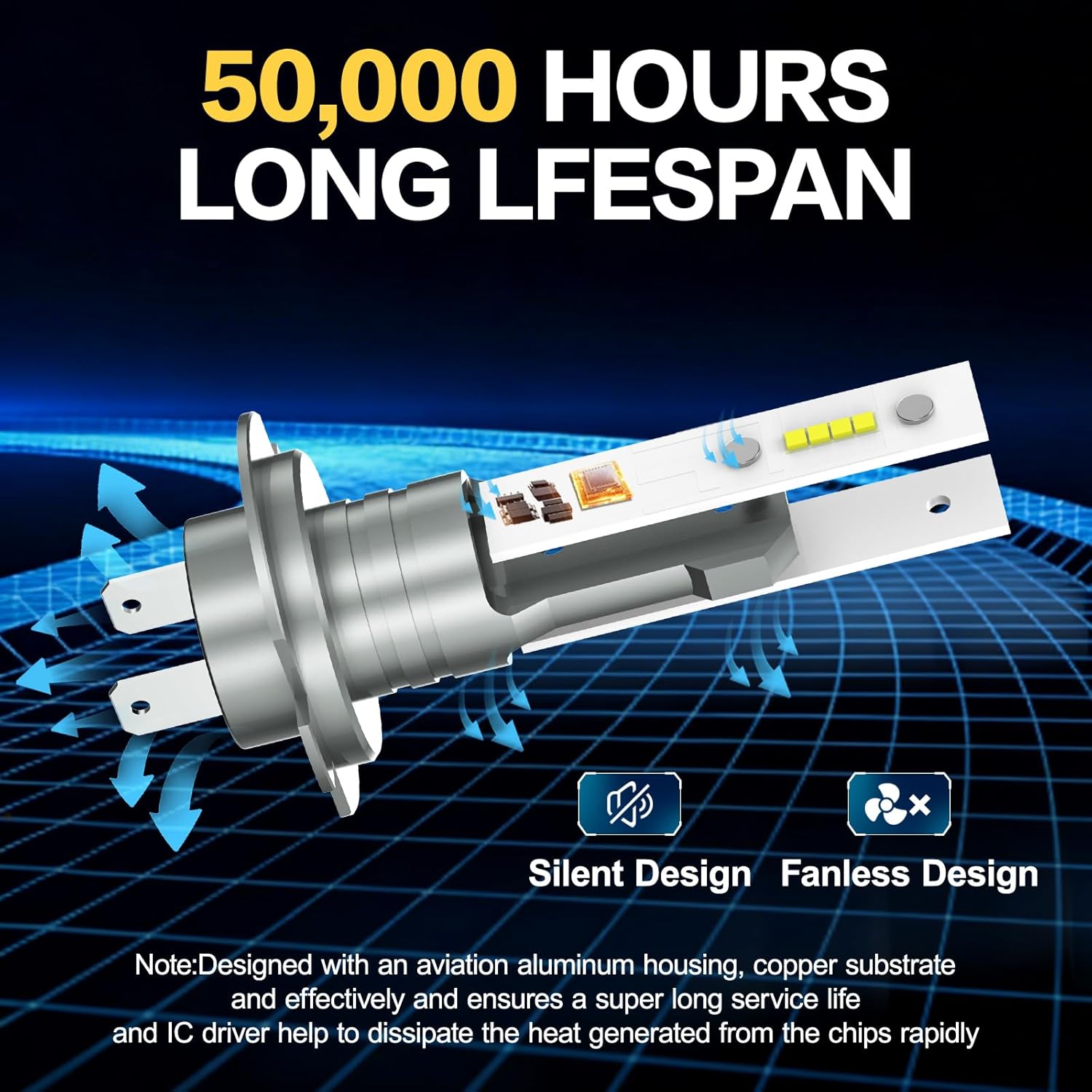 Thumbnail 6 de Sycreek Lampadina LED H7 30000LM 80W 6500K Plug & Play (H7)