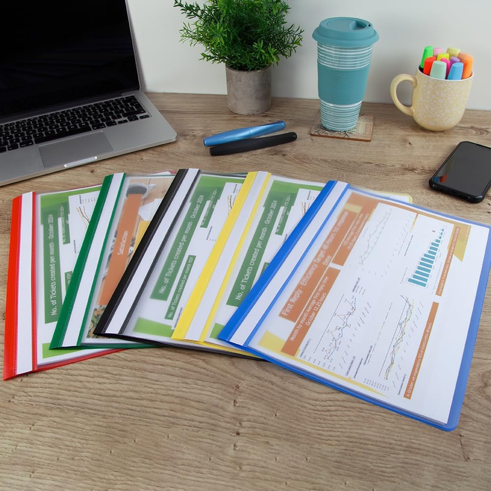 Thumbnail 2 de Hamelin A4 Red Polypropylene Project Folders (Pack of 25)