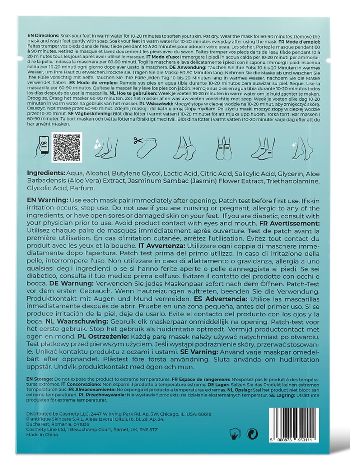 Detalle 2 de PLANTIFIQUE Foot Peeling Mask for Baby-Soft Heels 🦶