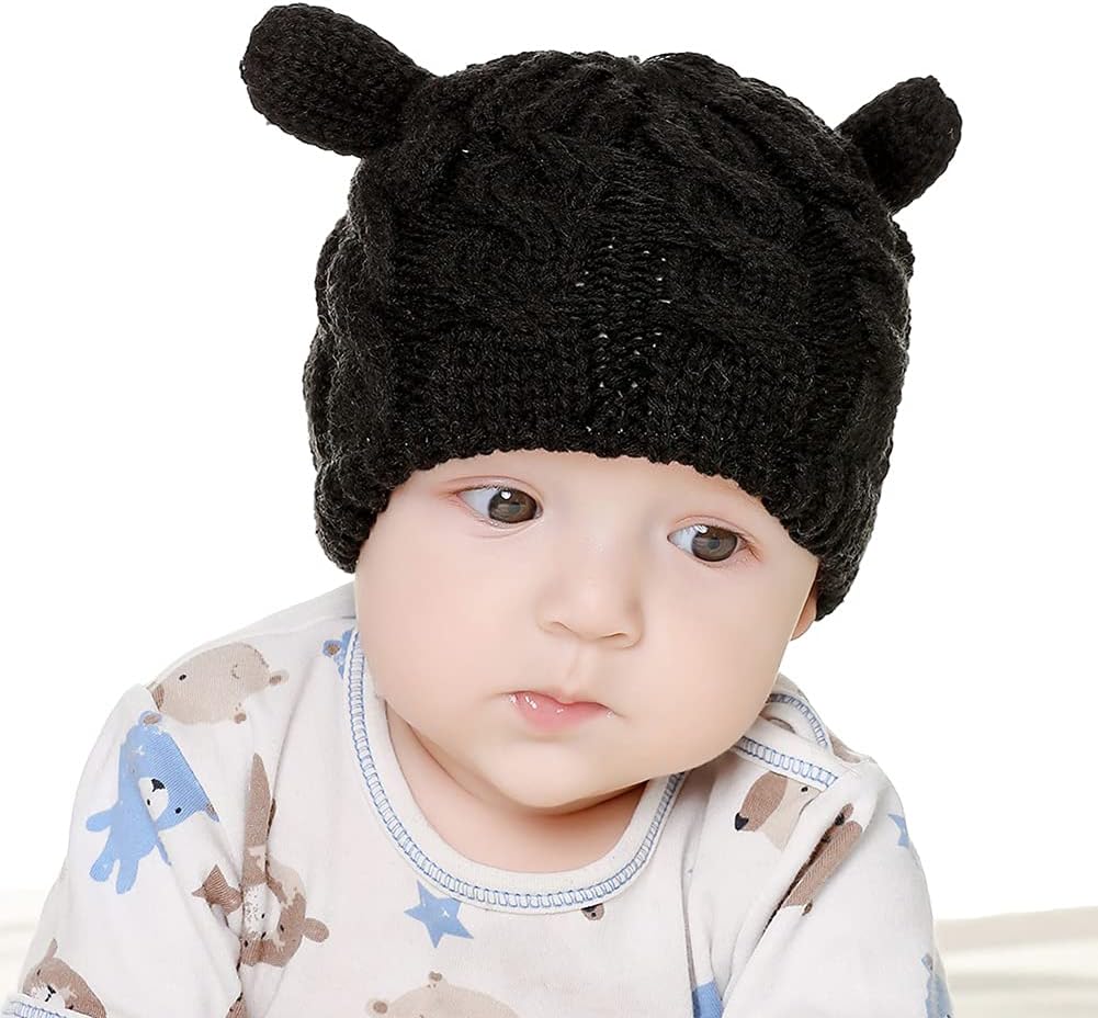 Thumbnail 2 de Malaxlx newborn to toddler winter beanie hat & mittens set (acrylic knit) for babies up to 18 months