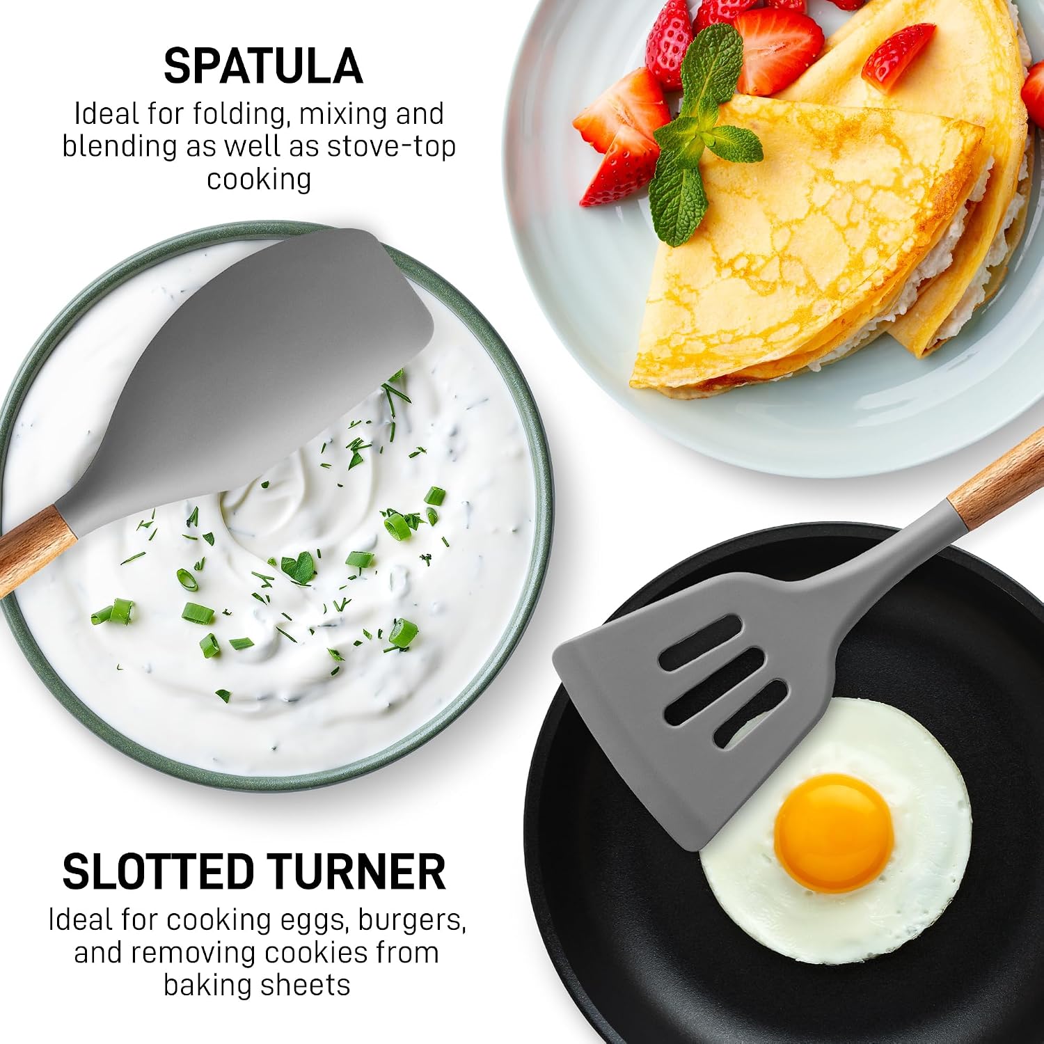 Detalle de Zulay Kitchen Silicone Utensil Set 5-Piece