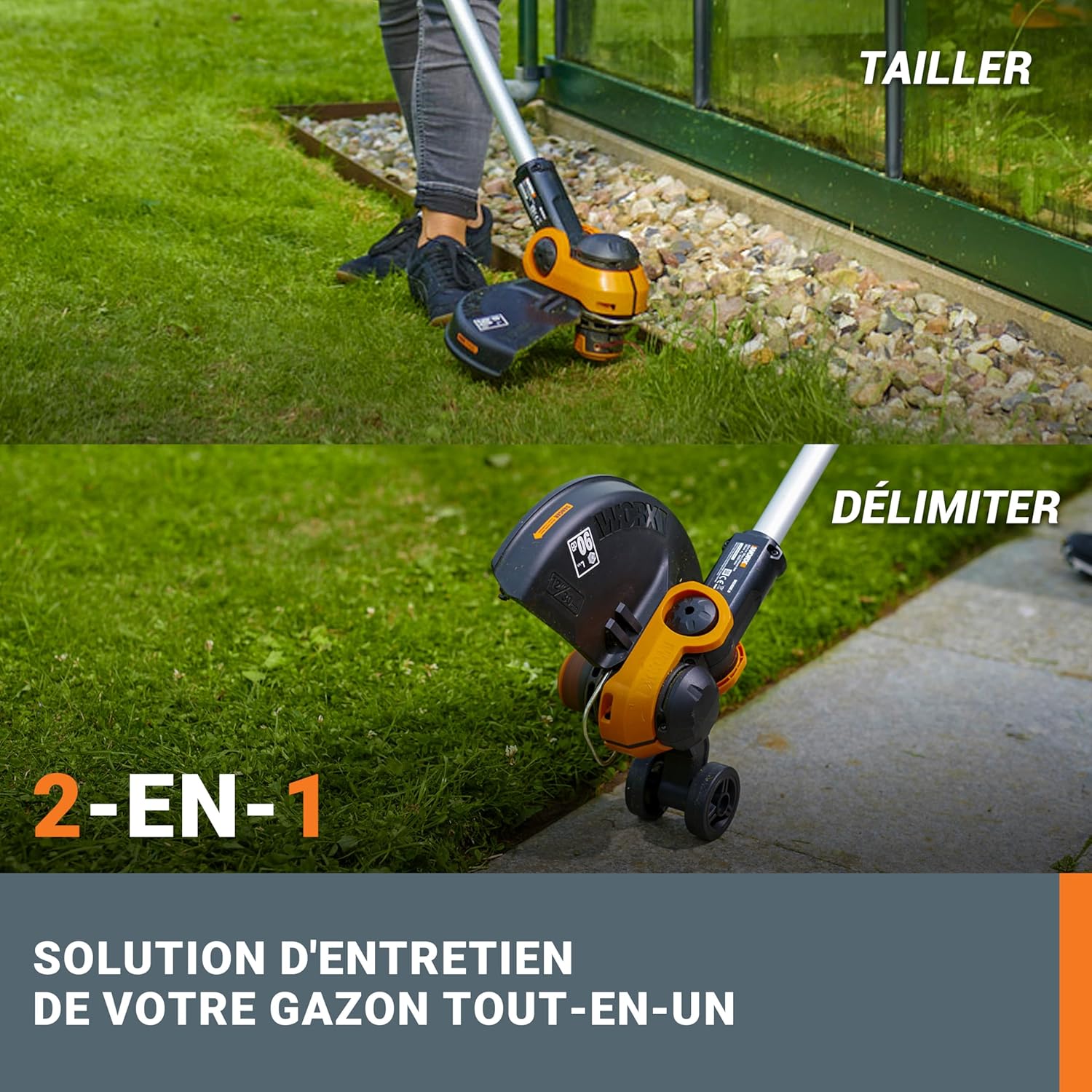 Thumbnail 3 de WORX WG163E.9 Coupe-Bordures 2 en 1 sans Fil 20V — polyvalent et compact
