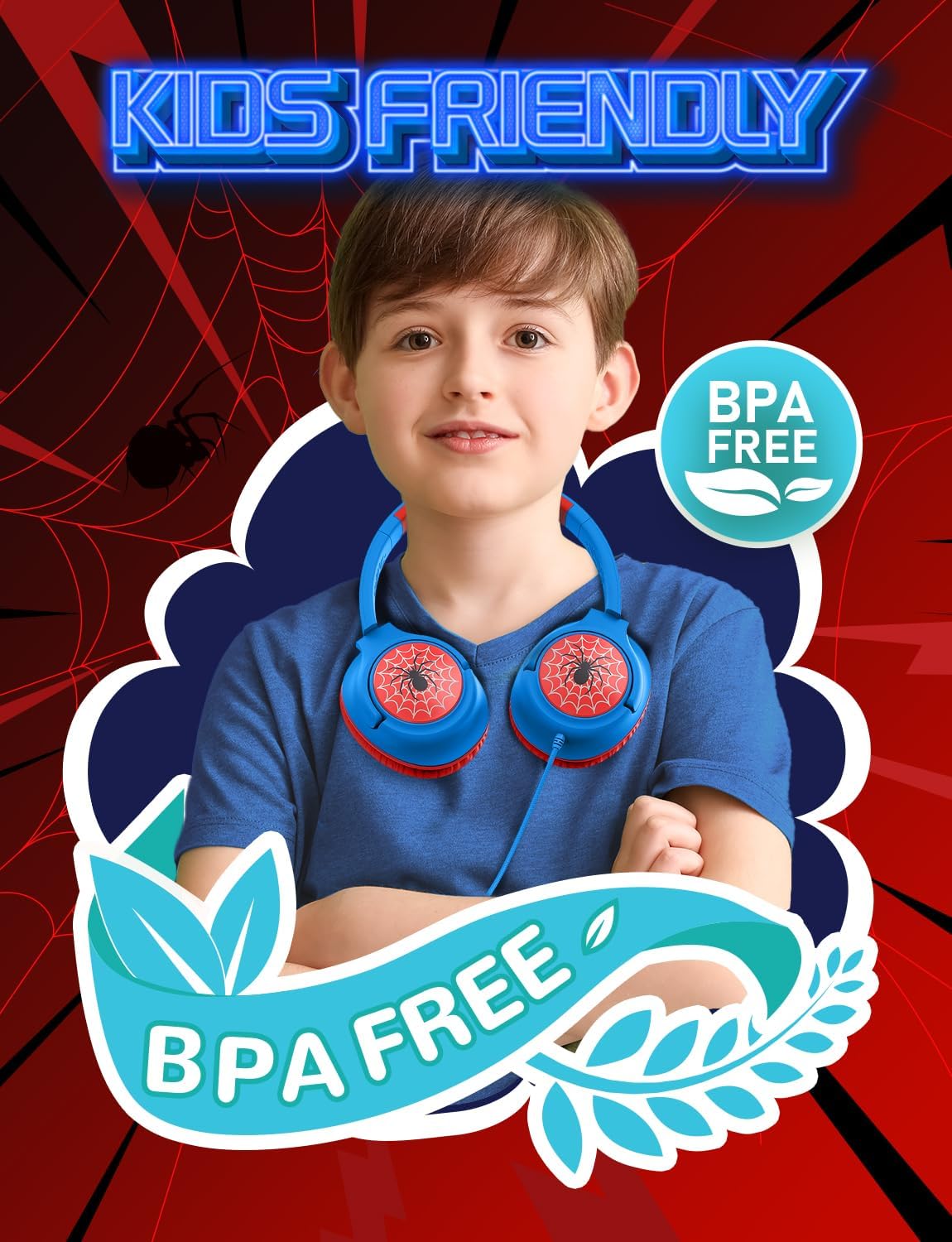 Thumbnail 5 de iClever Kinder Kopfhörer mit Kabel – 85 dBA sicherer Klang, faltbar, Over-Ear, 3,5 mm Klinke