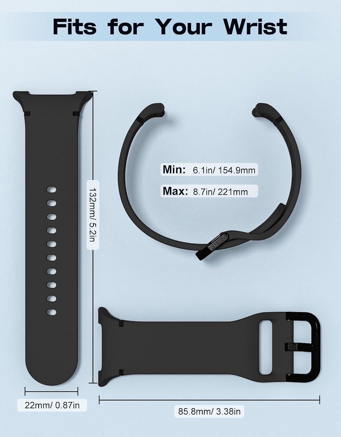 Thumbnail 4 de Astorgos 6 Pack Sport Straps for Galaxy Watch 8