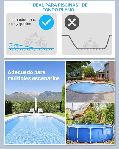 Thumbnail 6 de WYBOT Robot limpiafondos de piscina sin cable — 130 minutos, hasta 100㎡