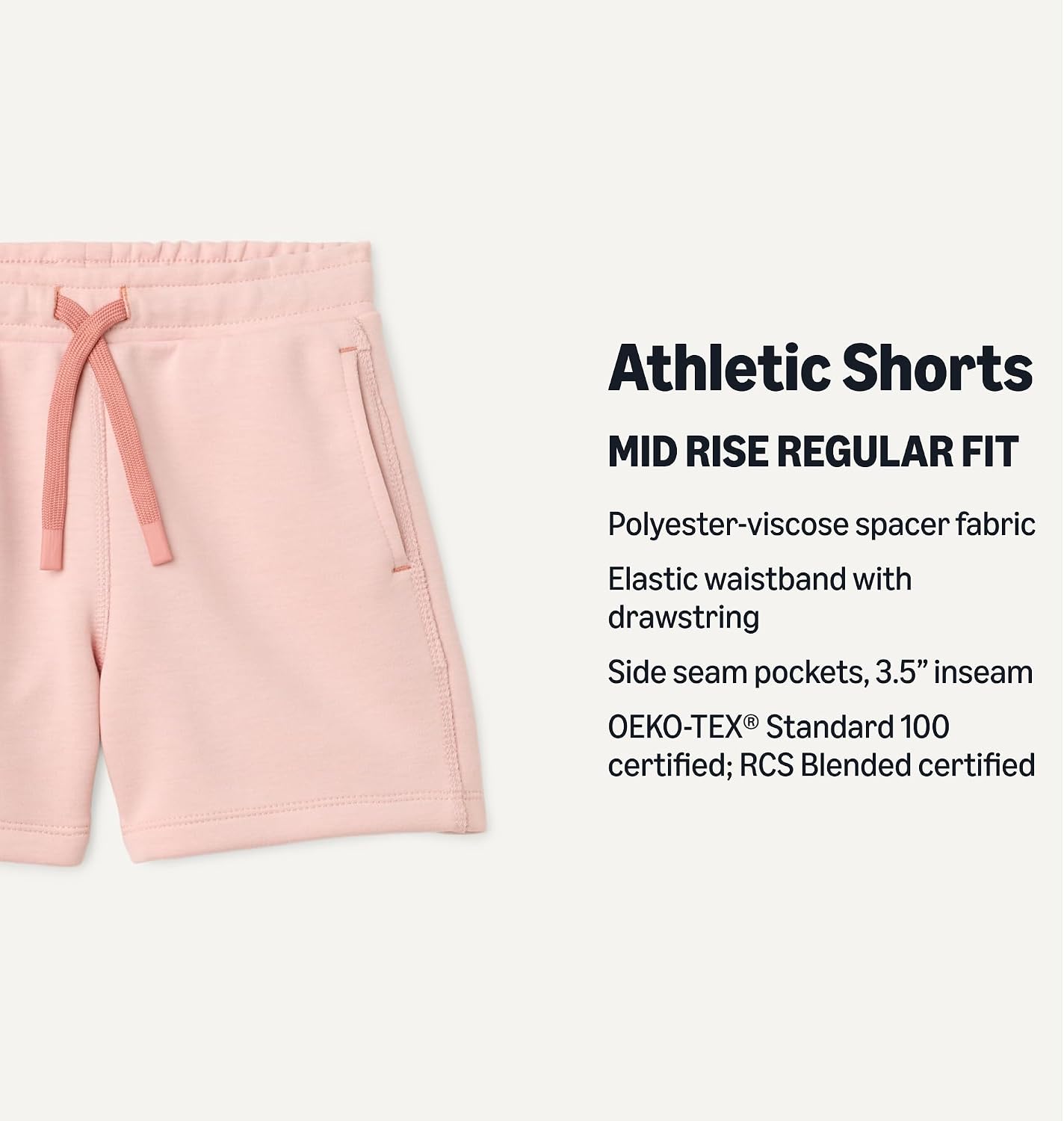 Detalle 2 de Amazon Essentials Girls Athletic Regular Fit Workout Shorts with Pockets (Active Sweat)