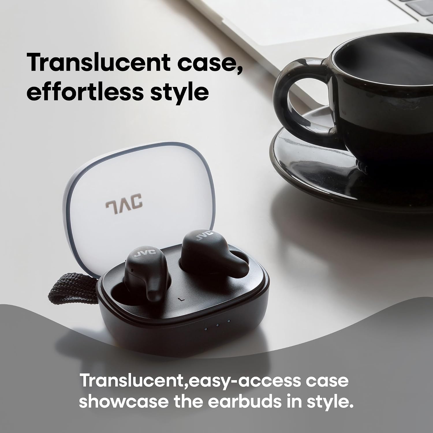 Detalle de JVC HA-A23T-B: Auricolari True Wireless Gumy Premium con ANC, Bluetooth 5.4 e Modalità Ambiente