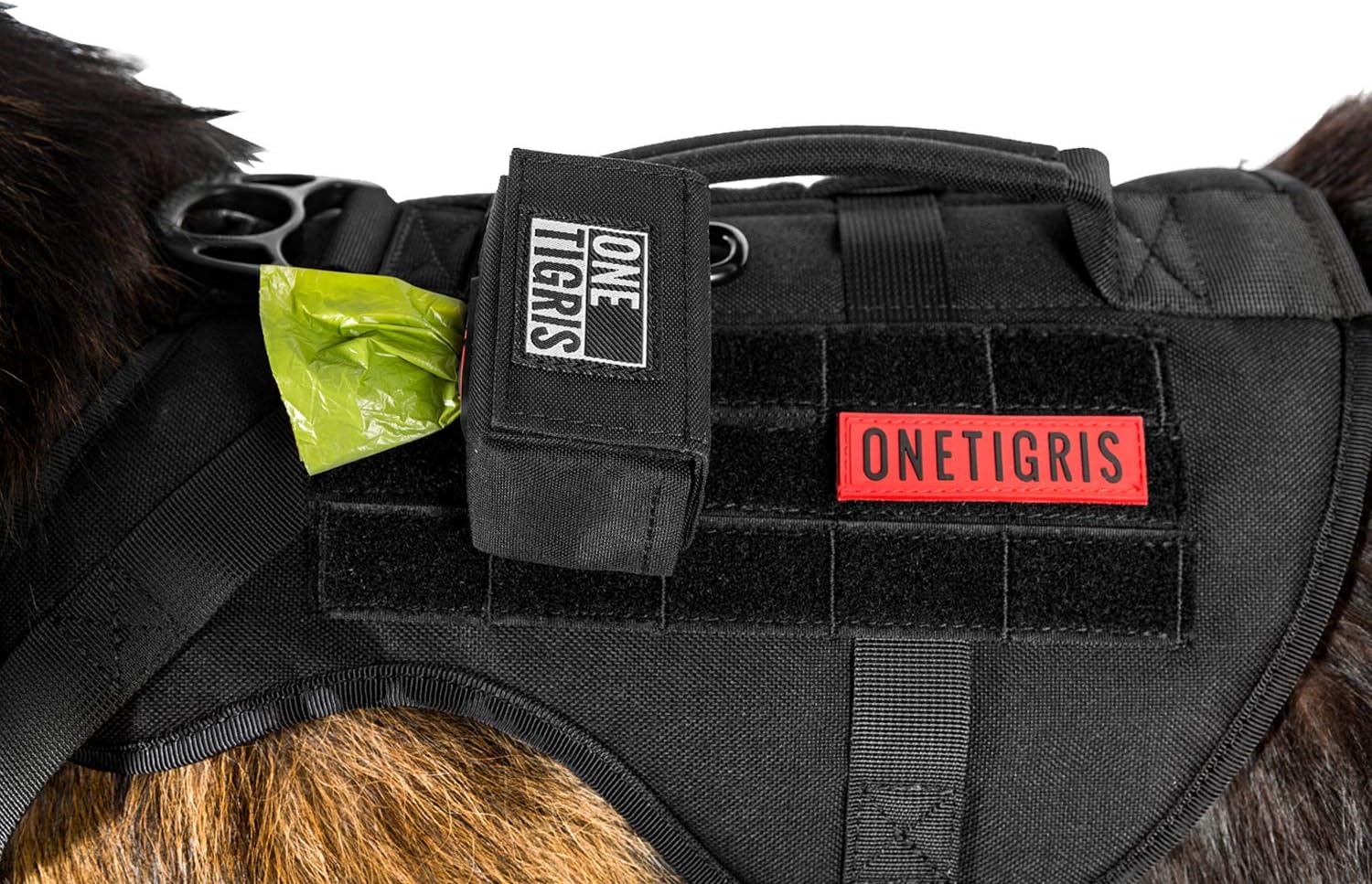Detalle 2 de OneTigris mini dispenser per sacchetti e borsa cambio bambini (nero) in nylon