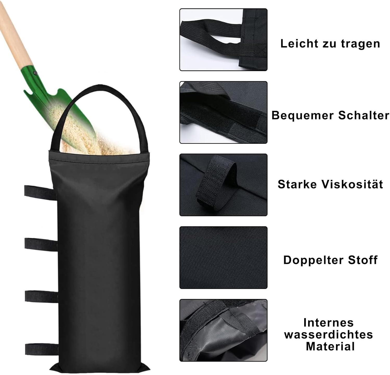 Thumbnail 5 de Pavillon Sandsäcke zum Befüllen für Outdoor (4 Stück) – Gewichtstaschen für Canopy, Sonnenschirm & Zelt