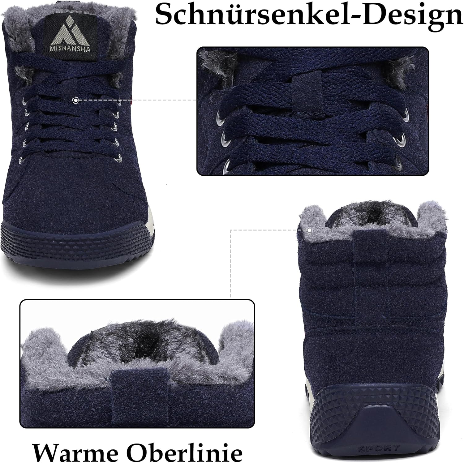 Thumbnail 4 de Mishansha Winterschuhe Warm Gefüttert