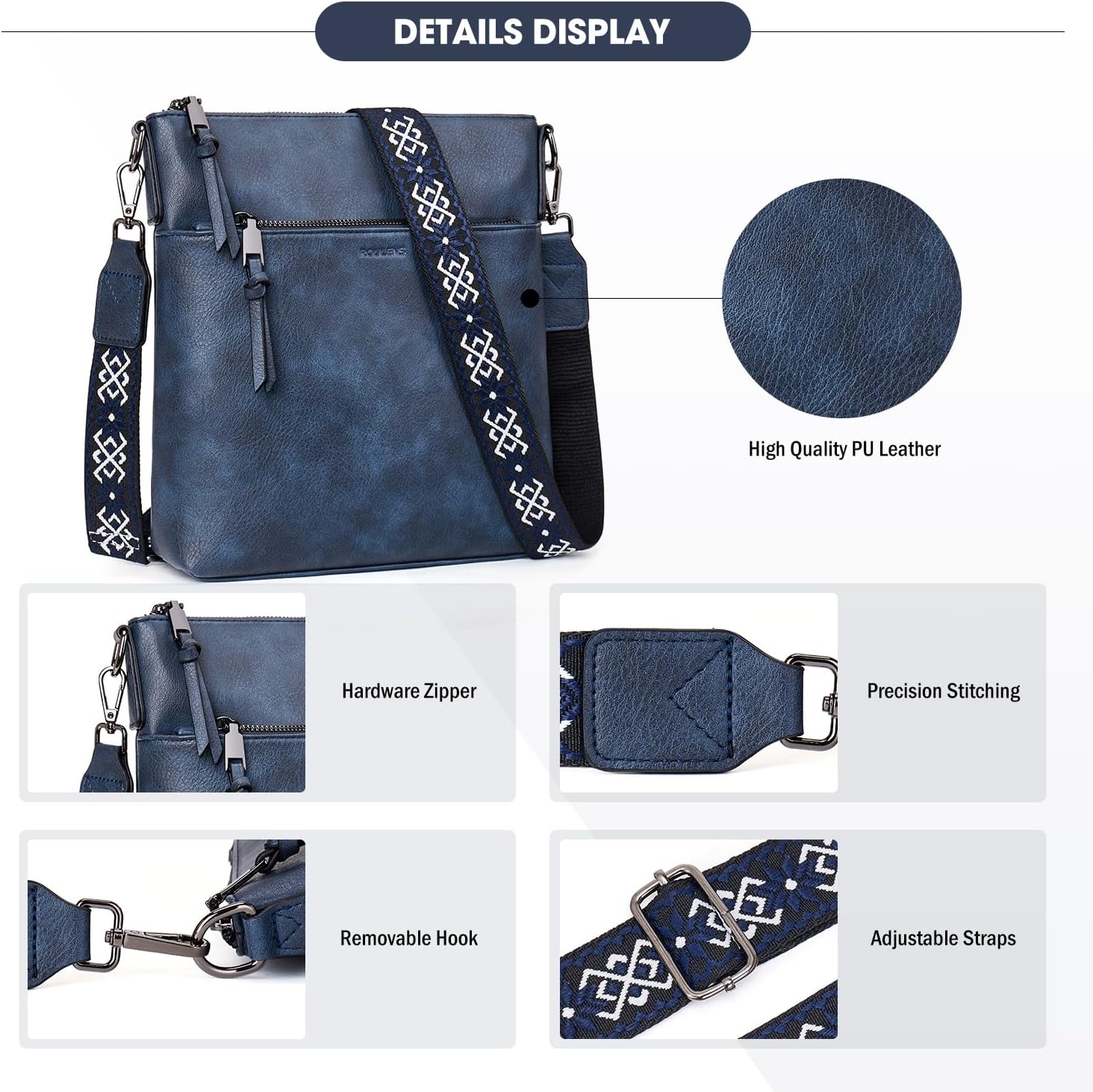 Detalle 1 de Trendy crossbody bag, soft vegan leather