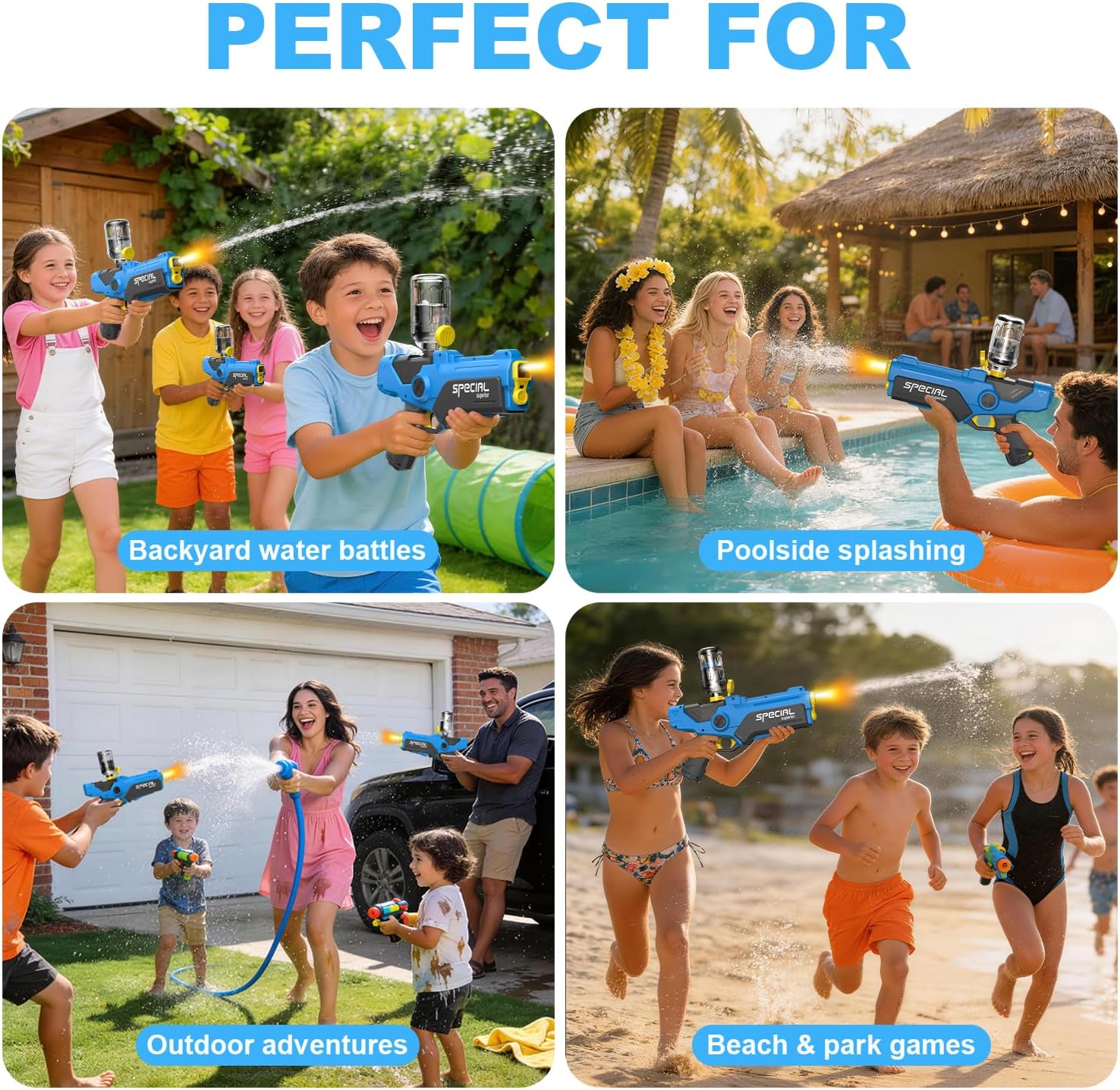 Detalle de Electric Water Gun for Kids: 2026 ACELIFE Auto Water Blaster with LED Muzzle