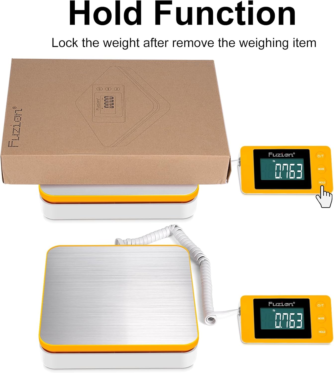 Thumbnail 4 de Fuzion Shipping Postal Scale - 110LB x 0.1oz, Large LCD, 5 Units, Dual Power (Batteries & Adapter)