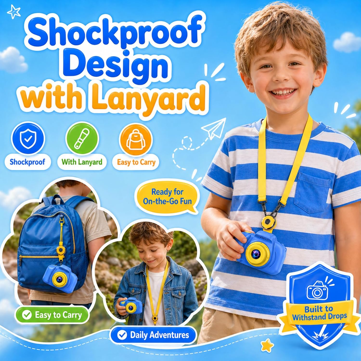 Thumbnail 6 de Kids Camera for Boys Age 3-8 (32GB SD Card Included) 1080P HD Video & 2.0-Inch LCD Toy Camcorder