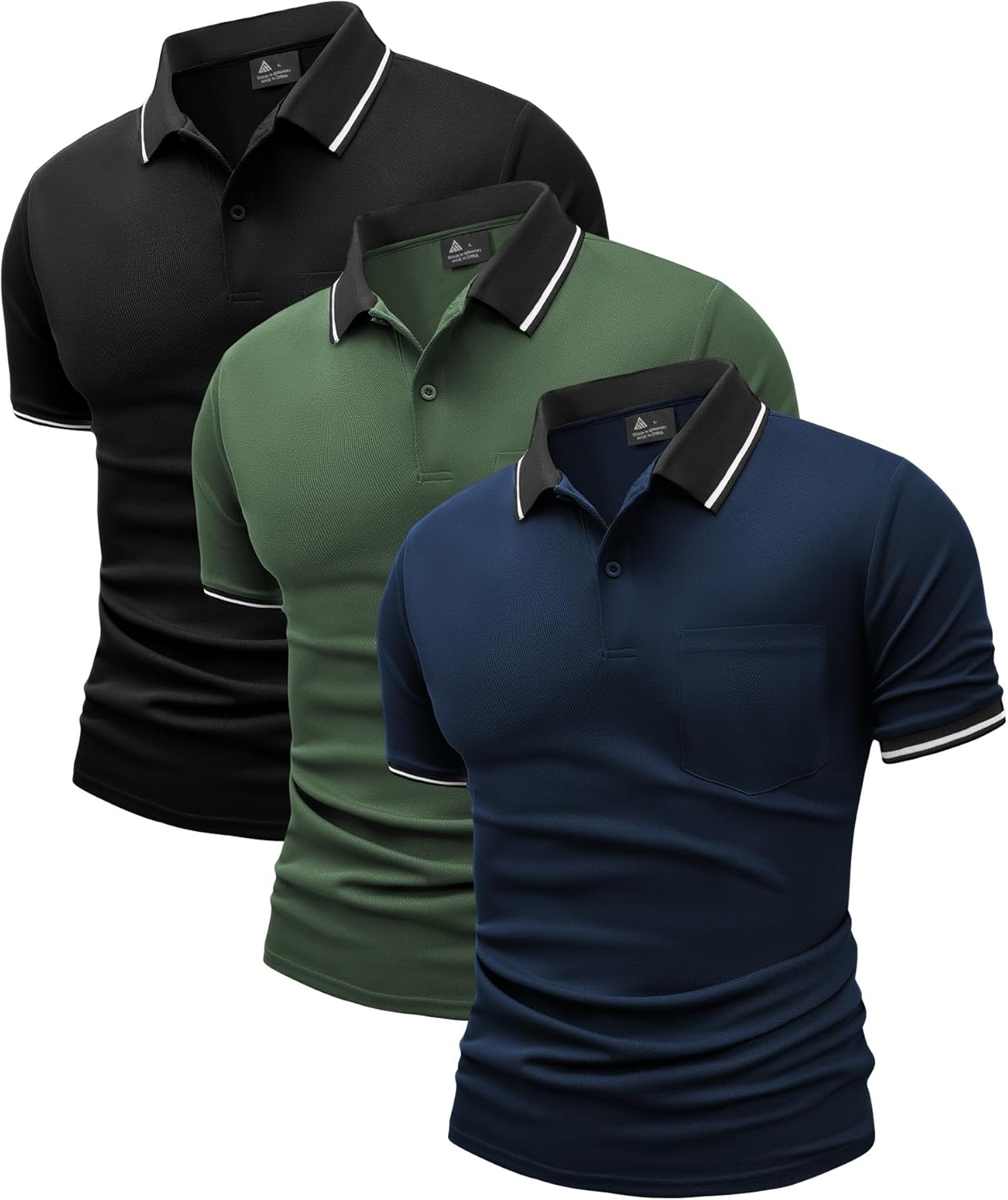 Thumbnail 6 de JACKETOWN lot de 3 polos de golf manches courtes respirants pour adulte