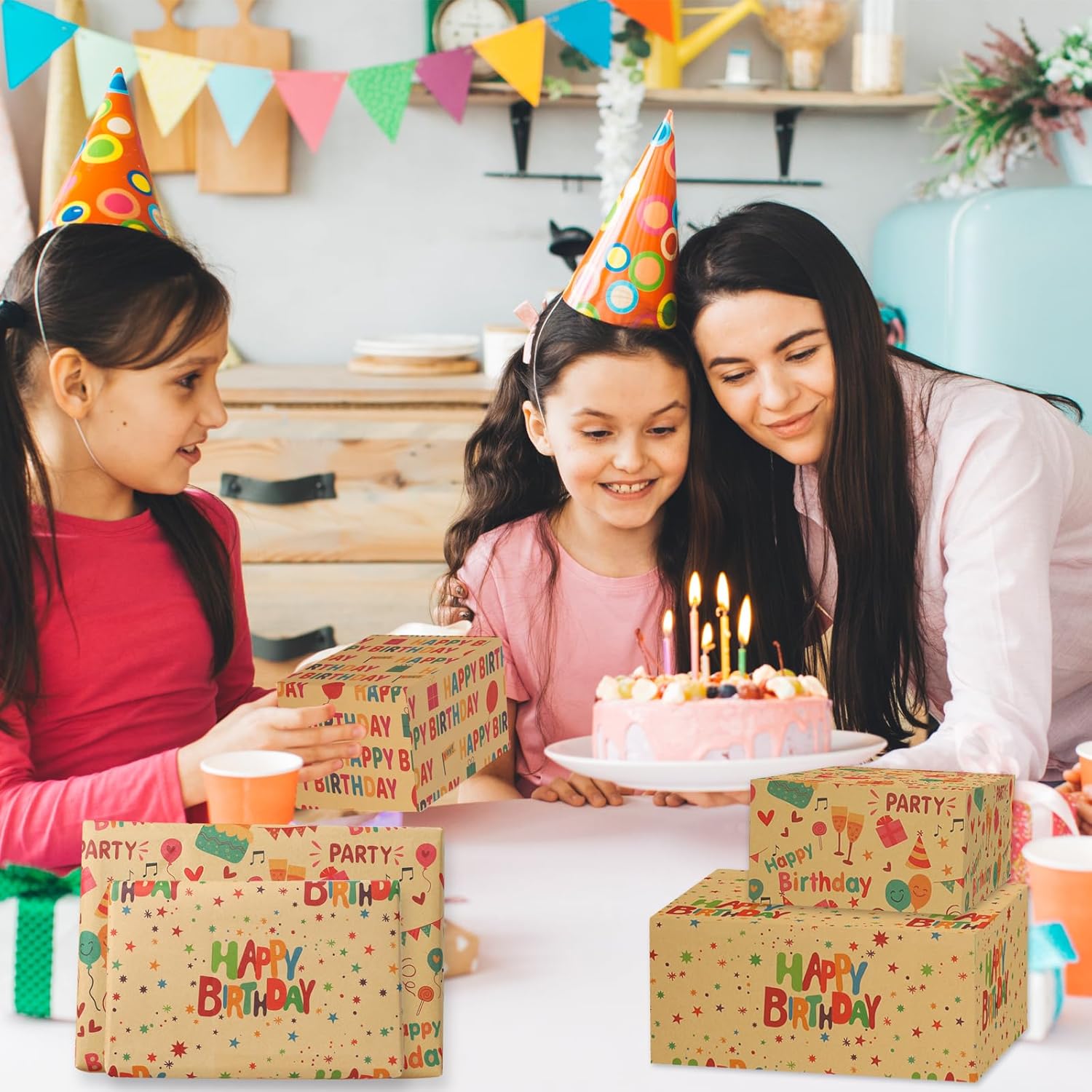 Thumbnail 4 de Birthday Wrapping Paper: Happy Gifts Wrapping for Men, Women & Kids – 50 x 70 cm, 8 Sheets