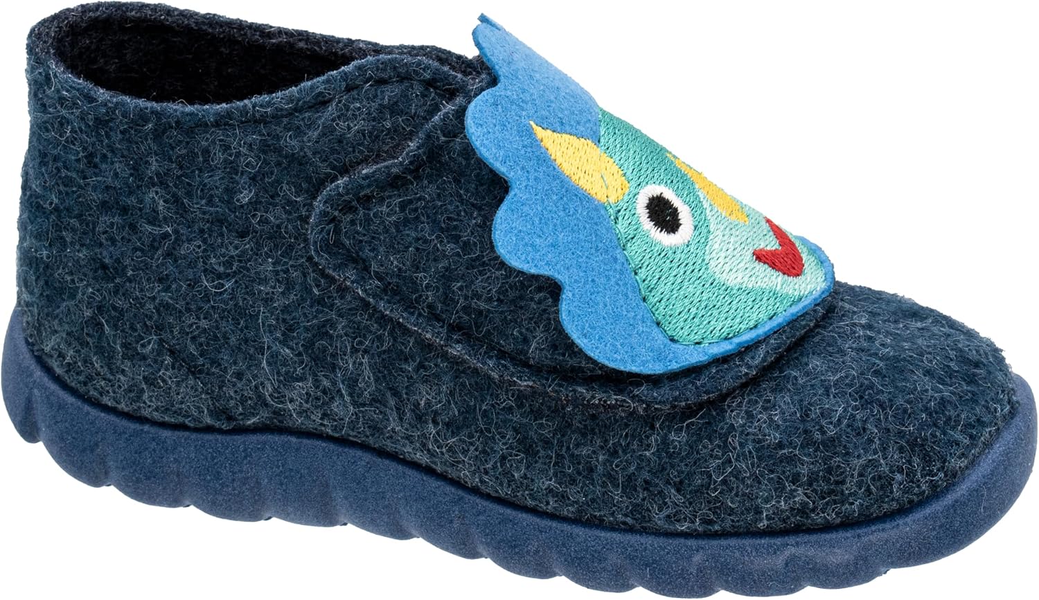 Detalle de Fischer Kinder Hausschuh Jungen-Stiefel mit Drachen-Applikation und Flexi-Auftritt