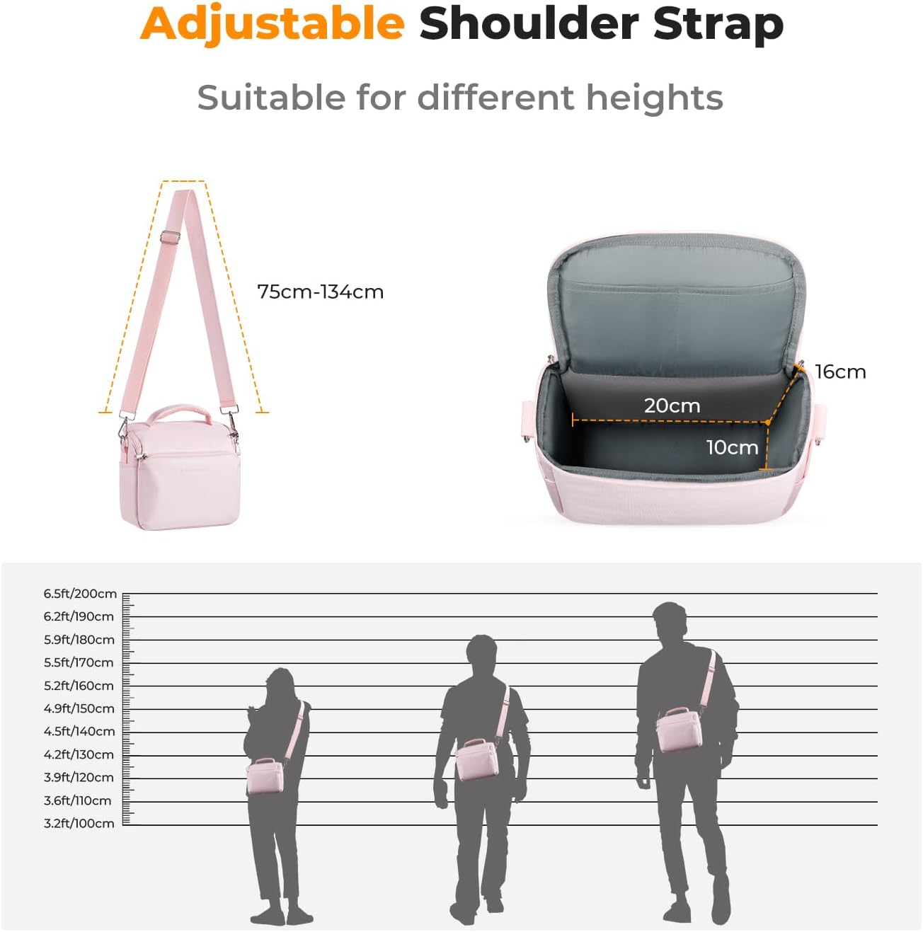 Detalle 2 de K&F Concept camera sling bag, small crossbody