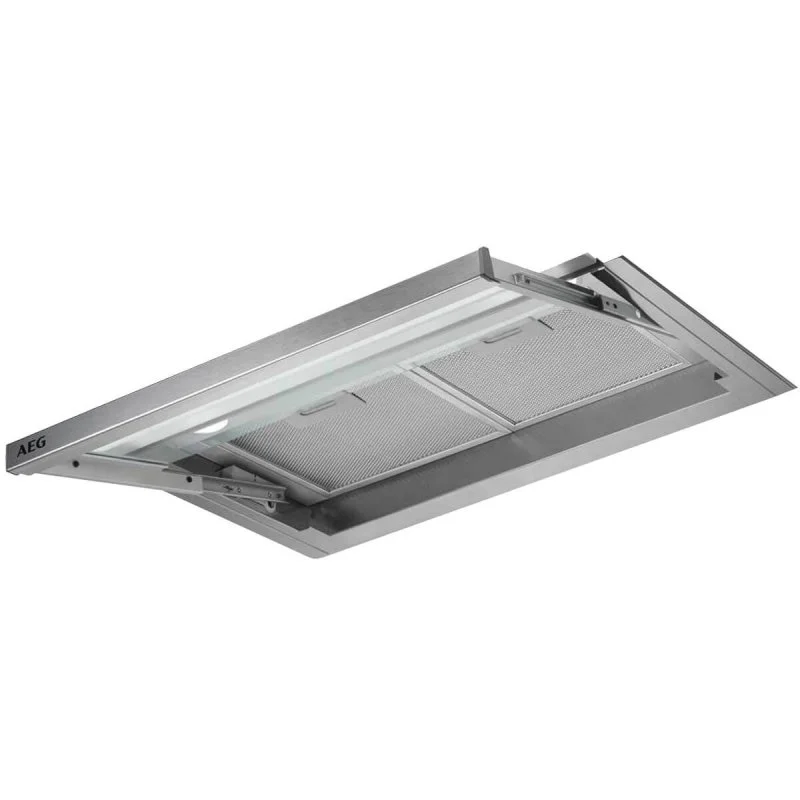 Detalle de AEG DPE4941M campana telescópica de 90 cm, acero inoxidable y LED