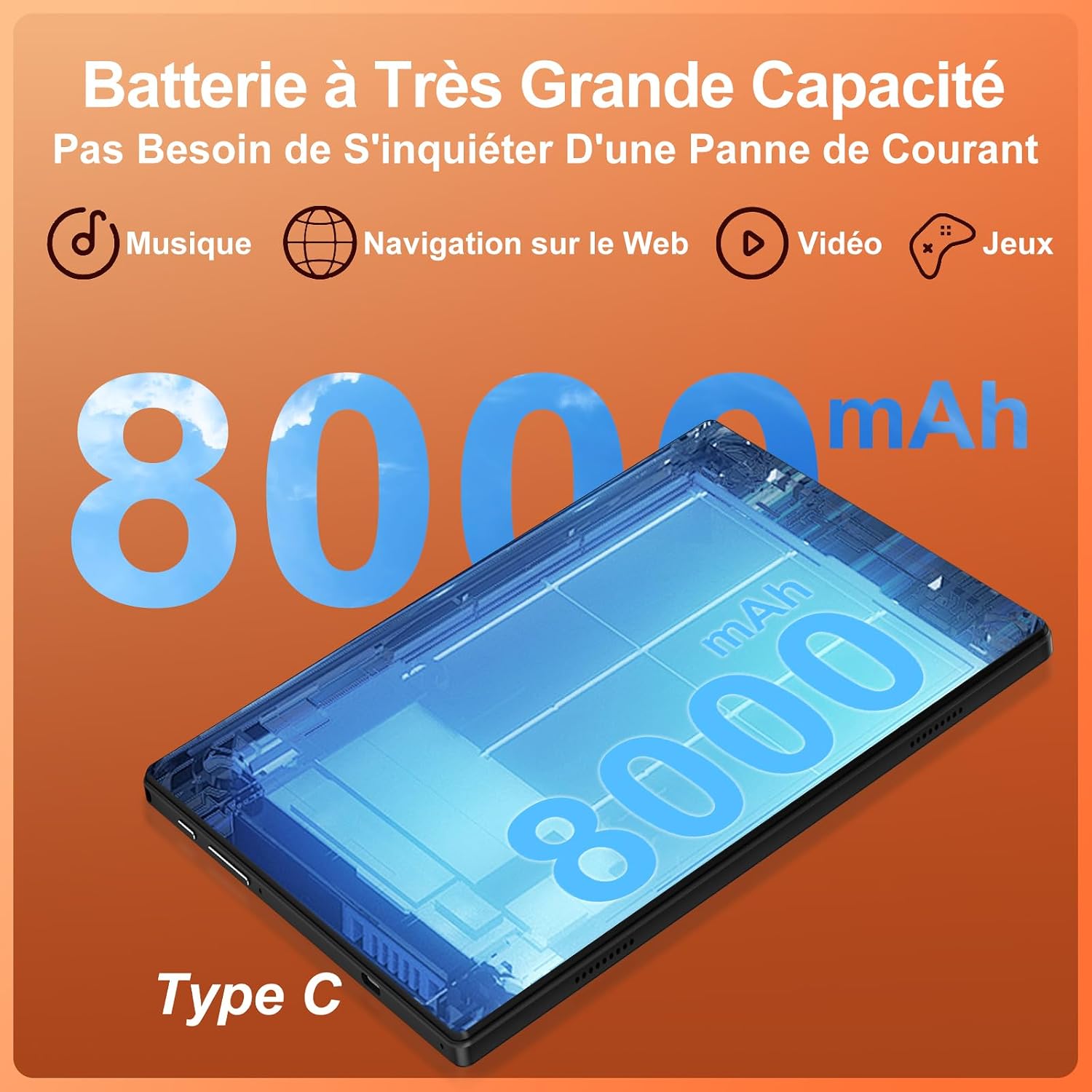 Thumbnail 5 de Dghrti Tablette Android 15 10 pouces