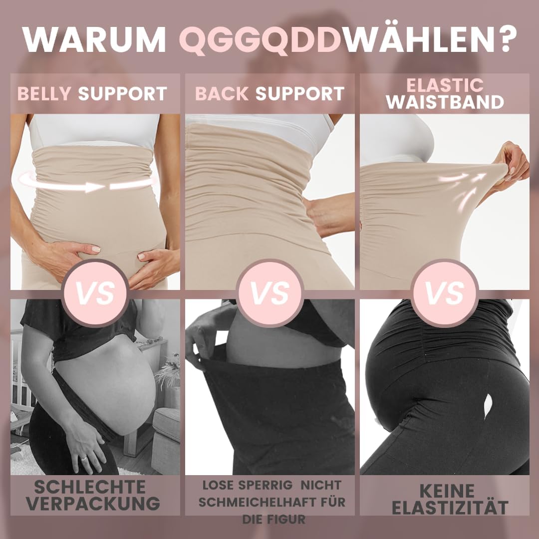 Detalle 2 de Kurze Umstandsleggings Schwangerschaft 3rd Trimester