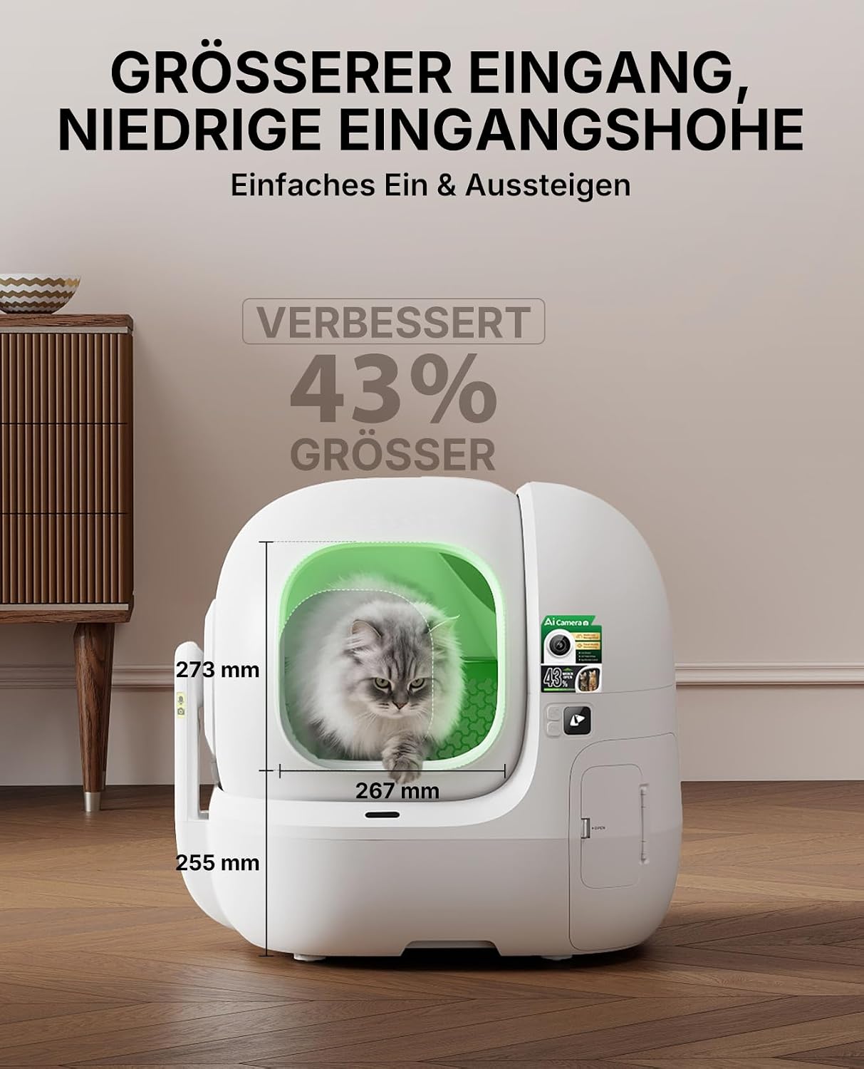Detalle 2 de PETKIT PUROBOT Max Pro 2 Katzentoilette 🐱